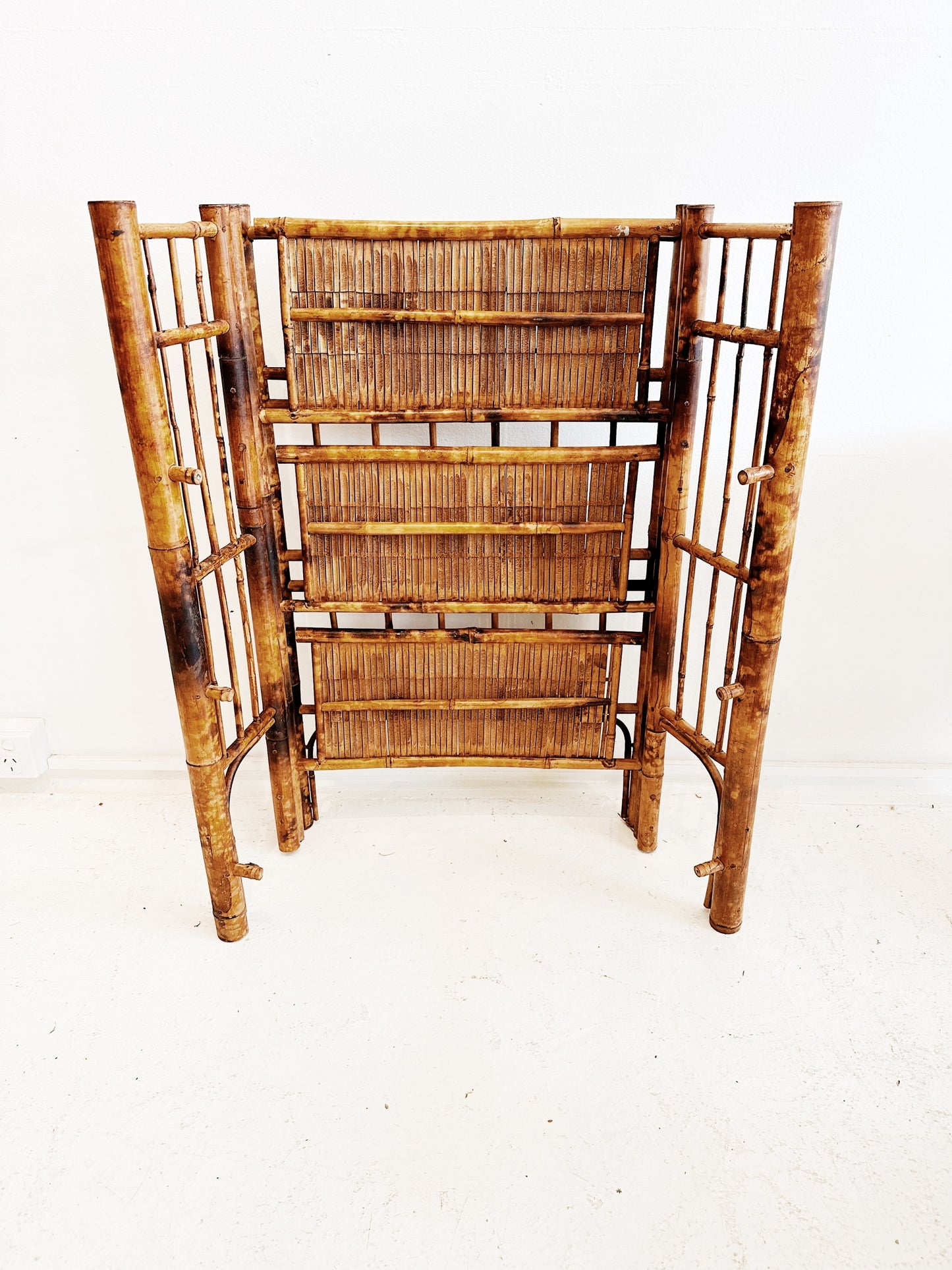 30s Vintage Tortoise-Shell Cane Shelves