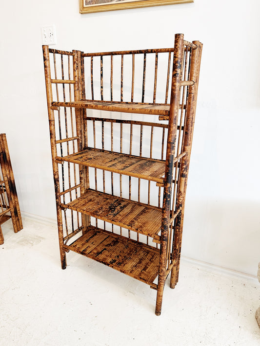 30s Vintage Tortoise-Shell Cane Shelves
