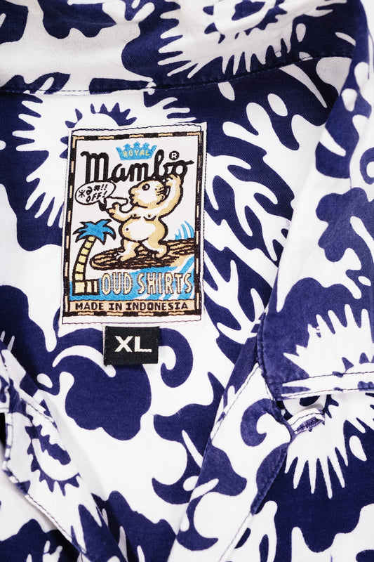 Jim Mitchell "Nude Floral" Vintage Mambo Loud Shirt (Navy) 91