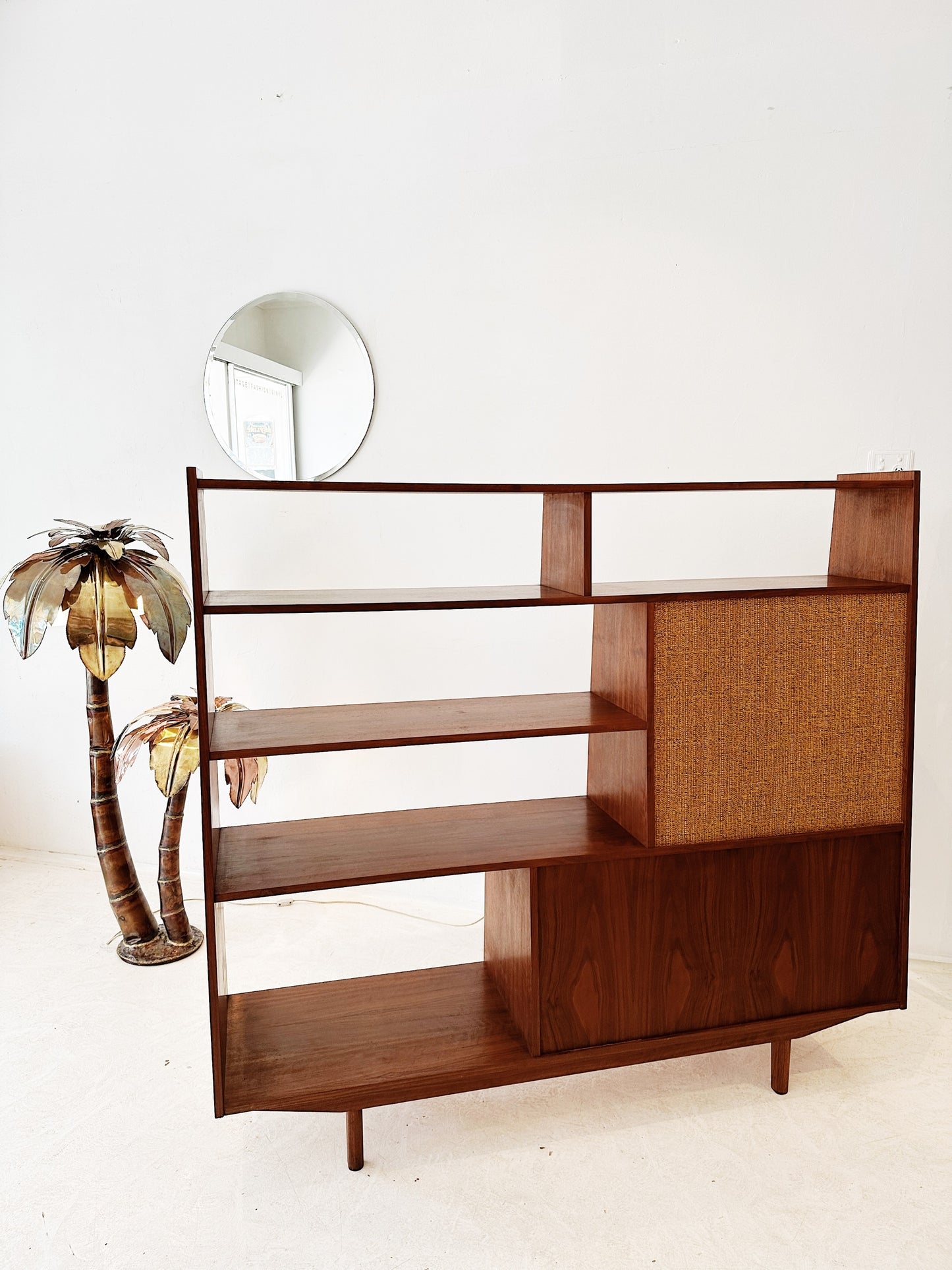60s Vintage Mid-Century Danish Style Teak Cocktail Sideboard / Room Divider