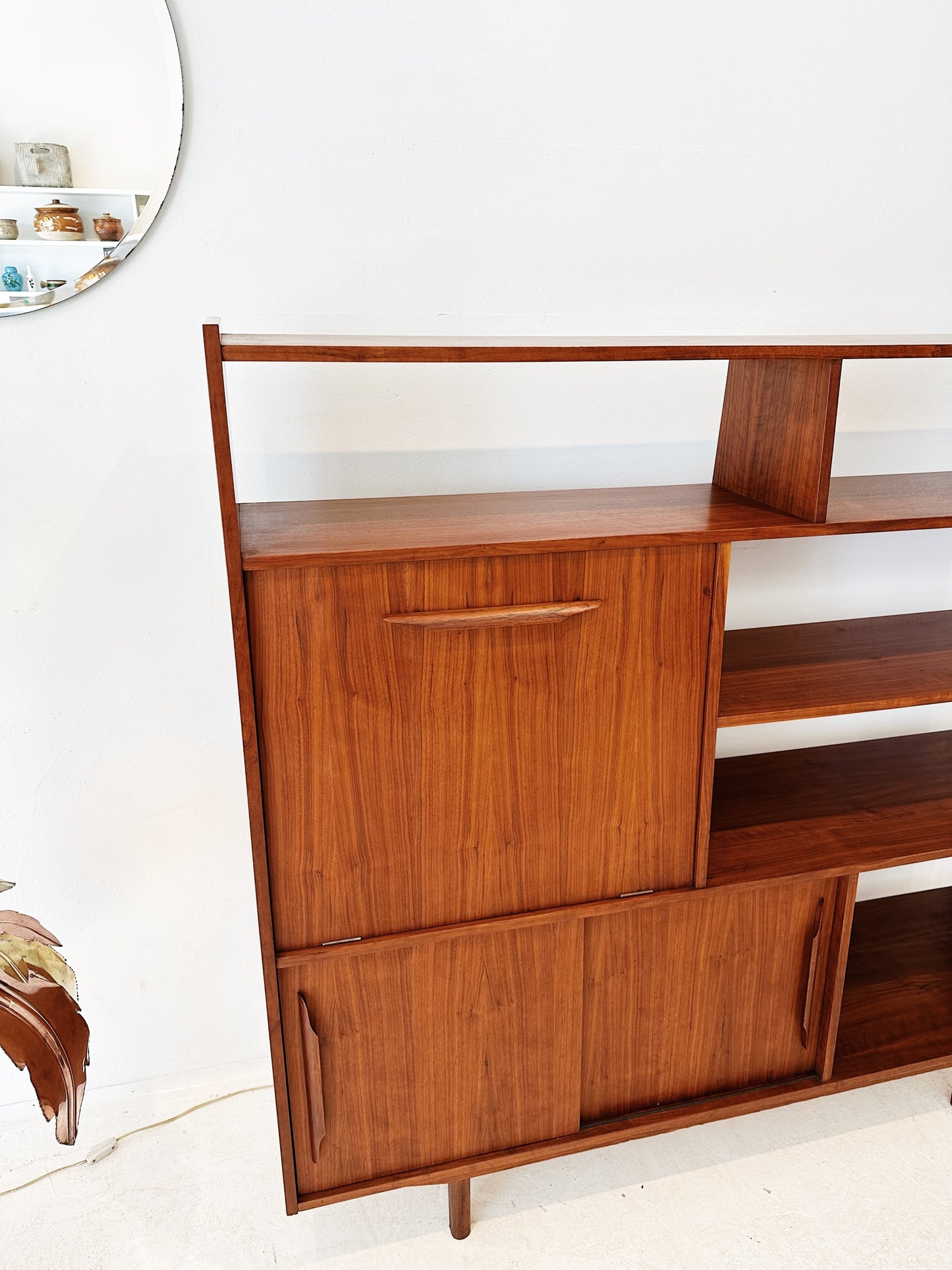 60s Vintage Mid-Century Danish Style Teak Cocktail Sideboard / Room Divider