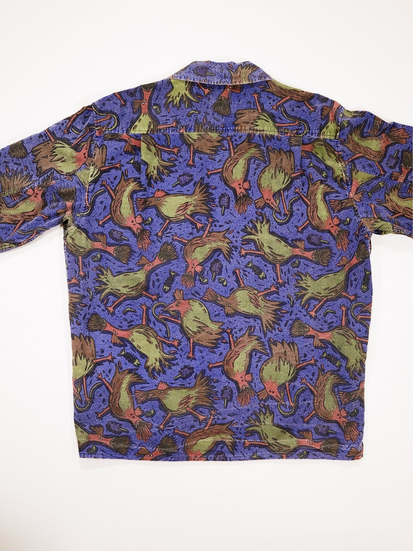 Reg Mombassa "Violent Hen" Vintage Cotton Felt Mambo Shirt 111