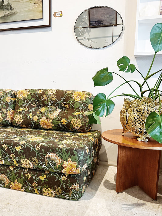 70s Vintage Garden Party Floral Foam Daybed