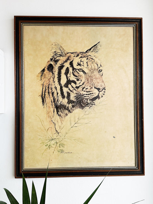 70s Vintage Jungle Tiger Print