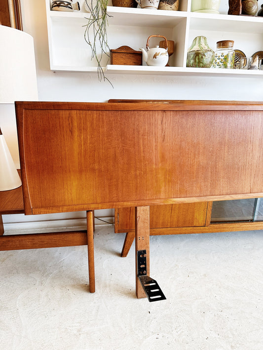 70s Vintage Mid Century Teak Queen Bedhead