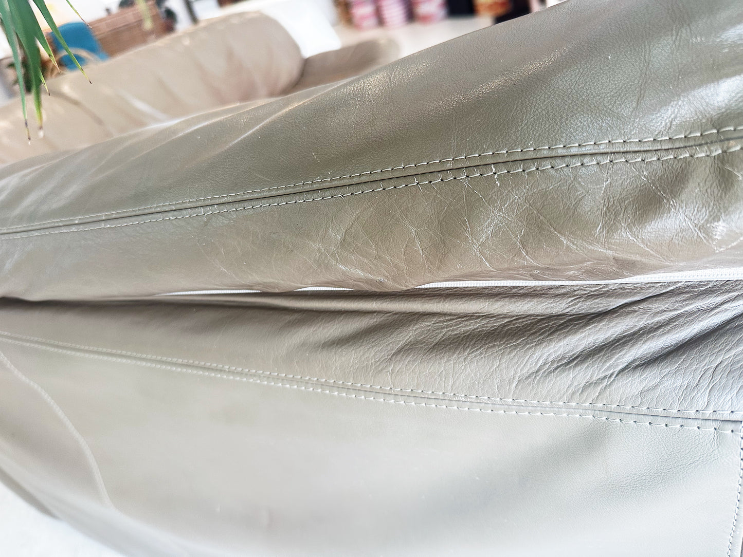 70s Vintage Hans Kaufeld Leather Modular Sofa