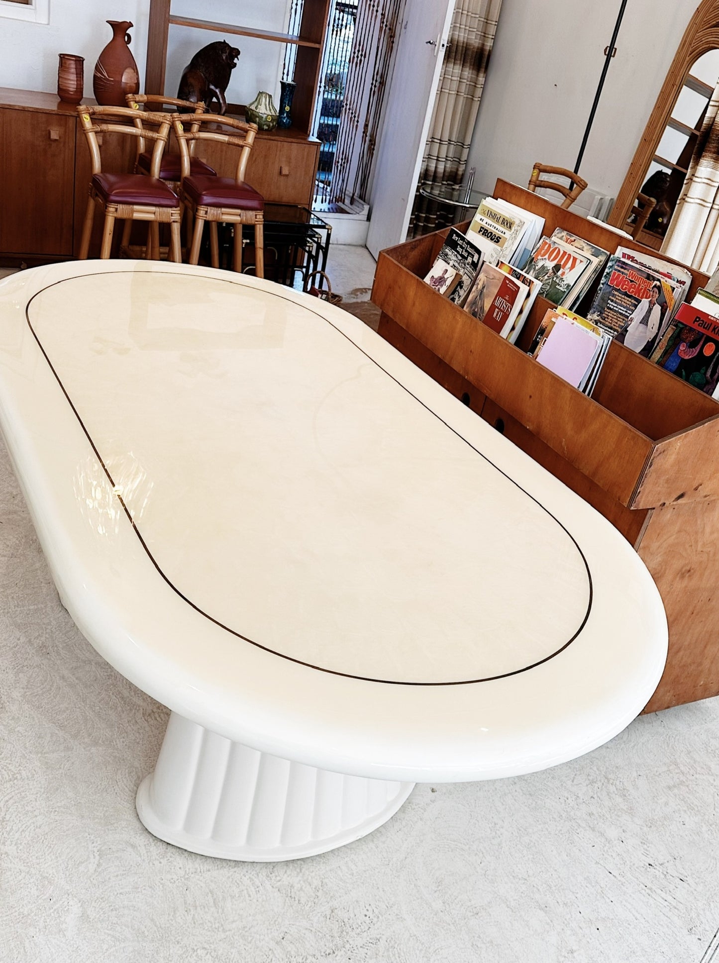 80s Vintage Hollywood Regency Custom Cloud Dining Table