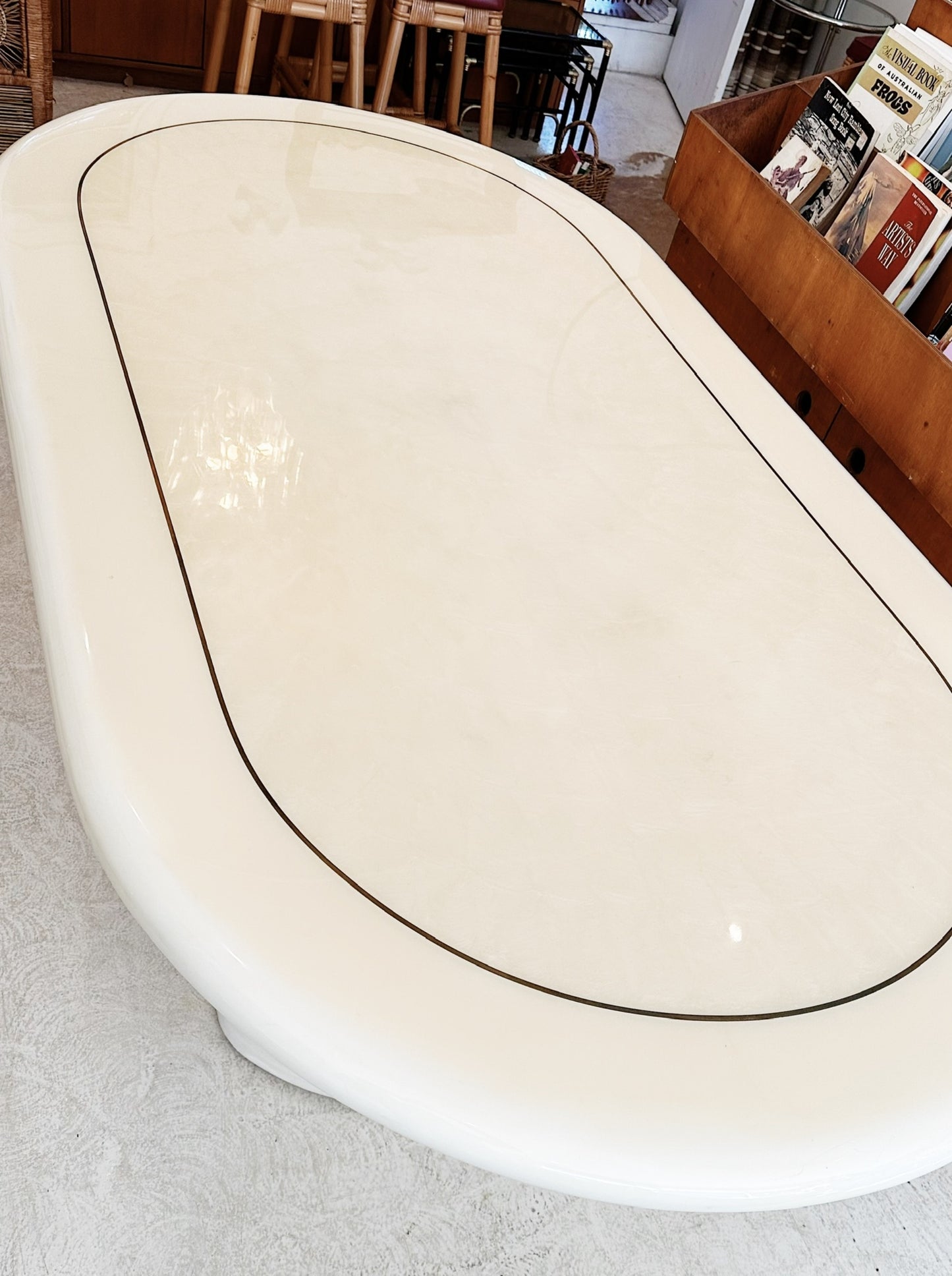80s Vintage Hollywood Regency Custom Cloud Dining Table