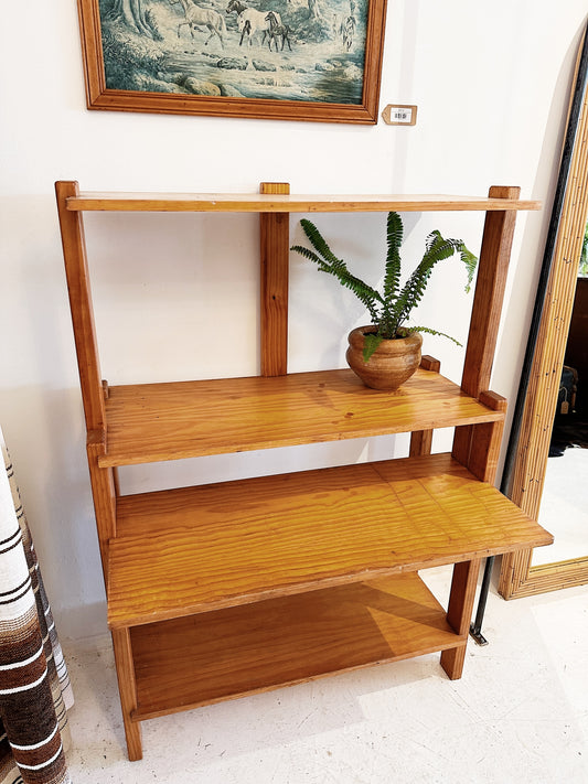 80s Vintage Pine 3 Tier Desk