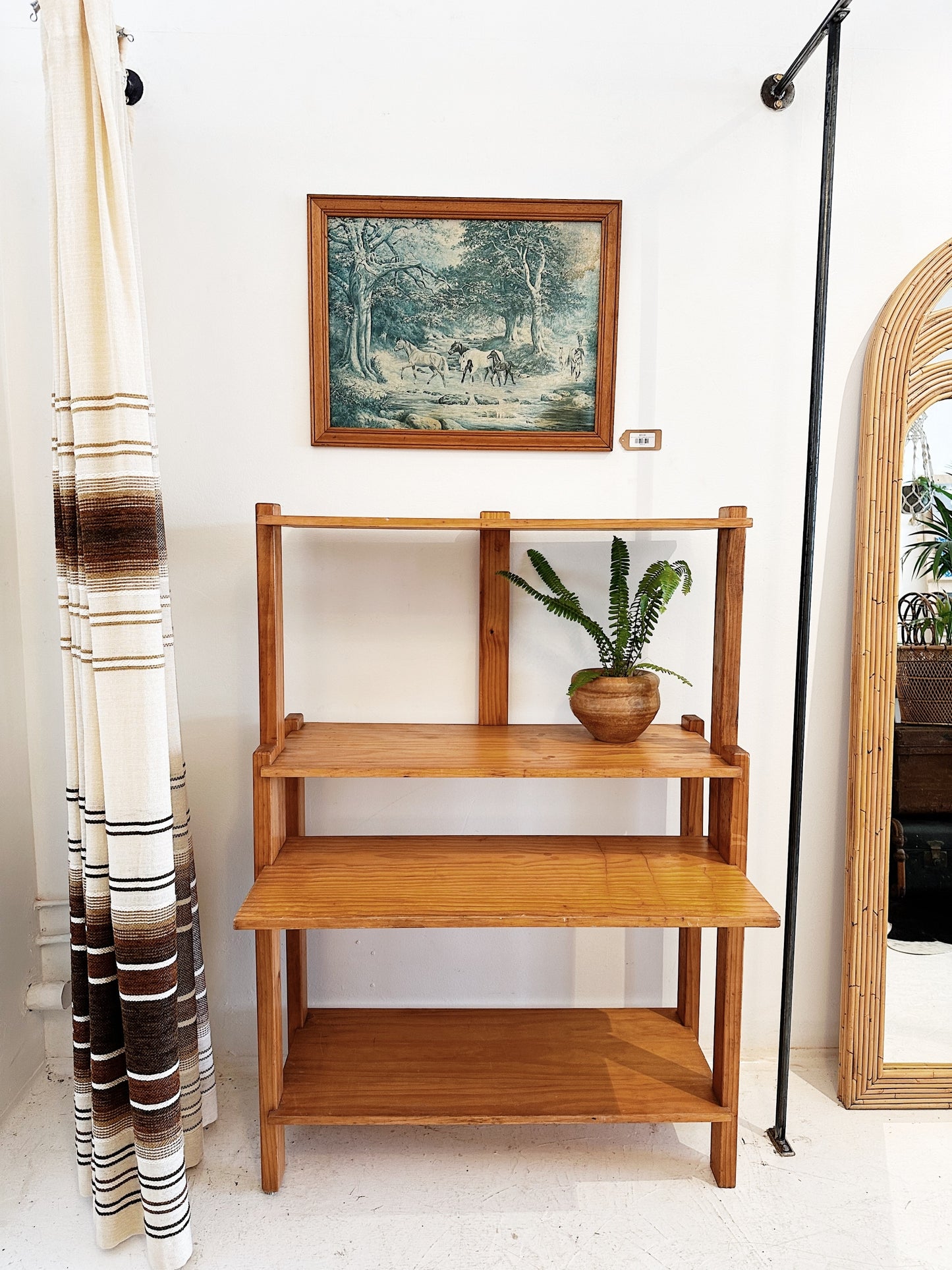 80s Vintage Pine 3 Tier Desk