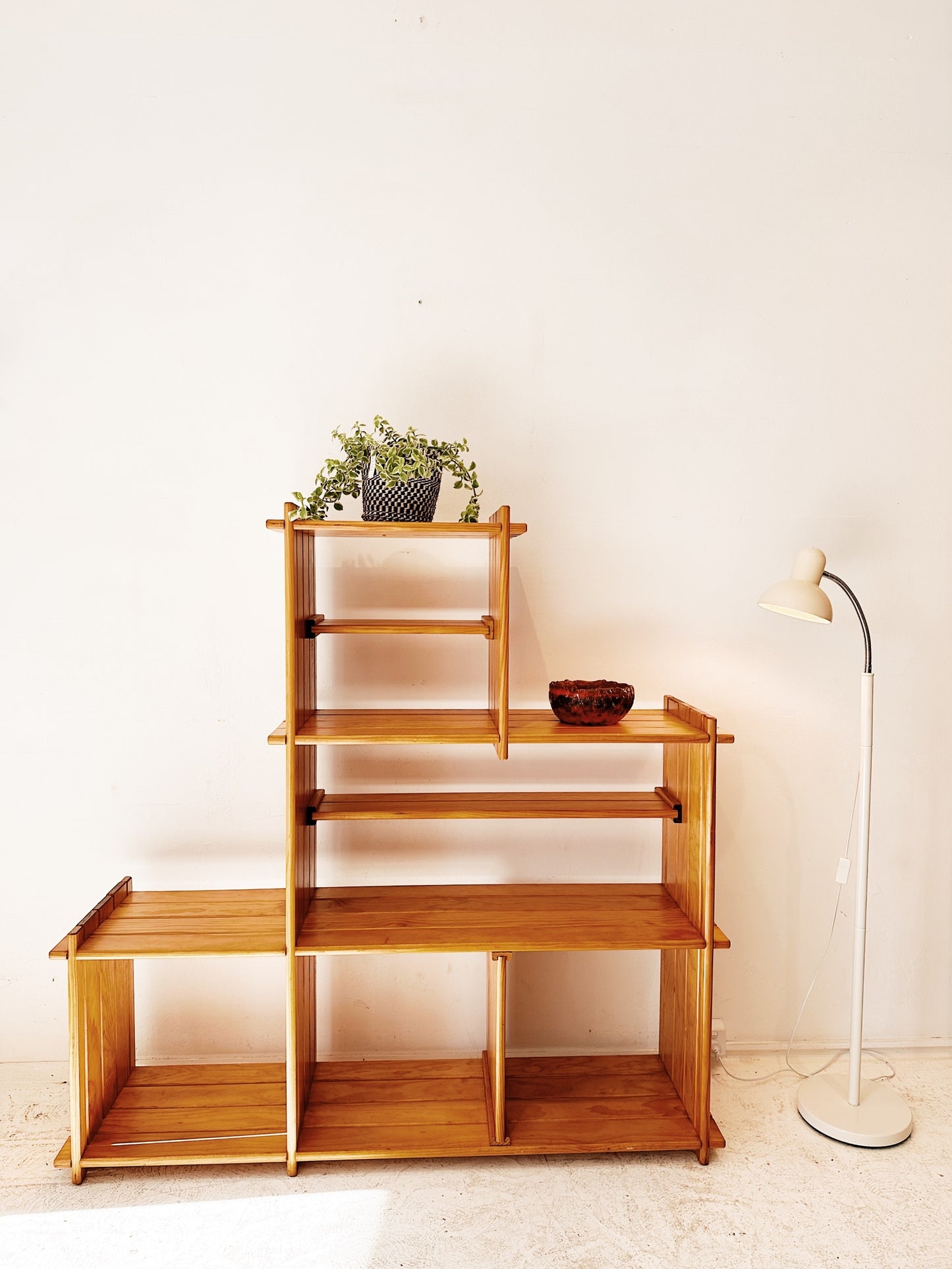 80s Vintage Scandi-style Pine Shelves
