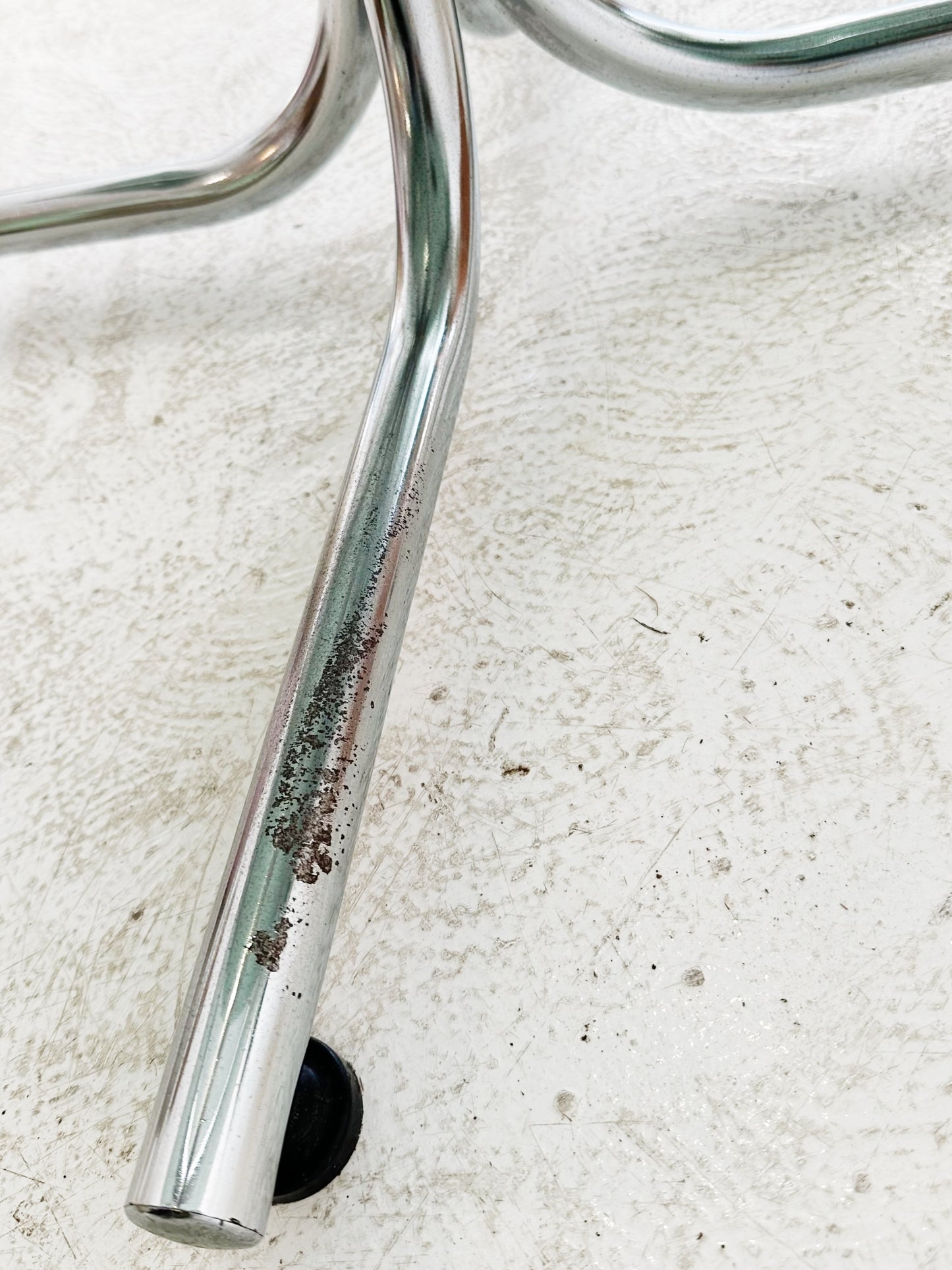 80s Vintage Smoked Glass & Chrome Coffee Table