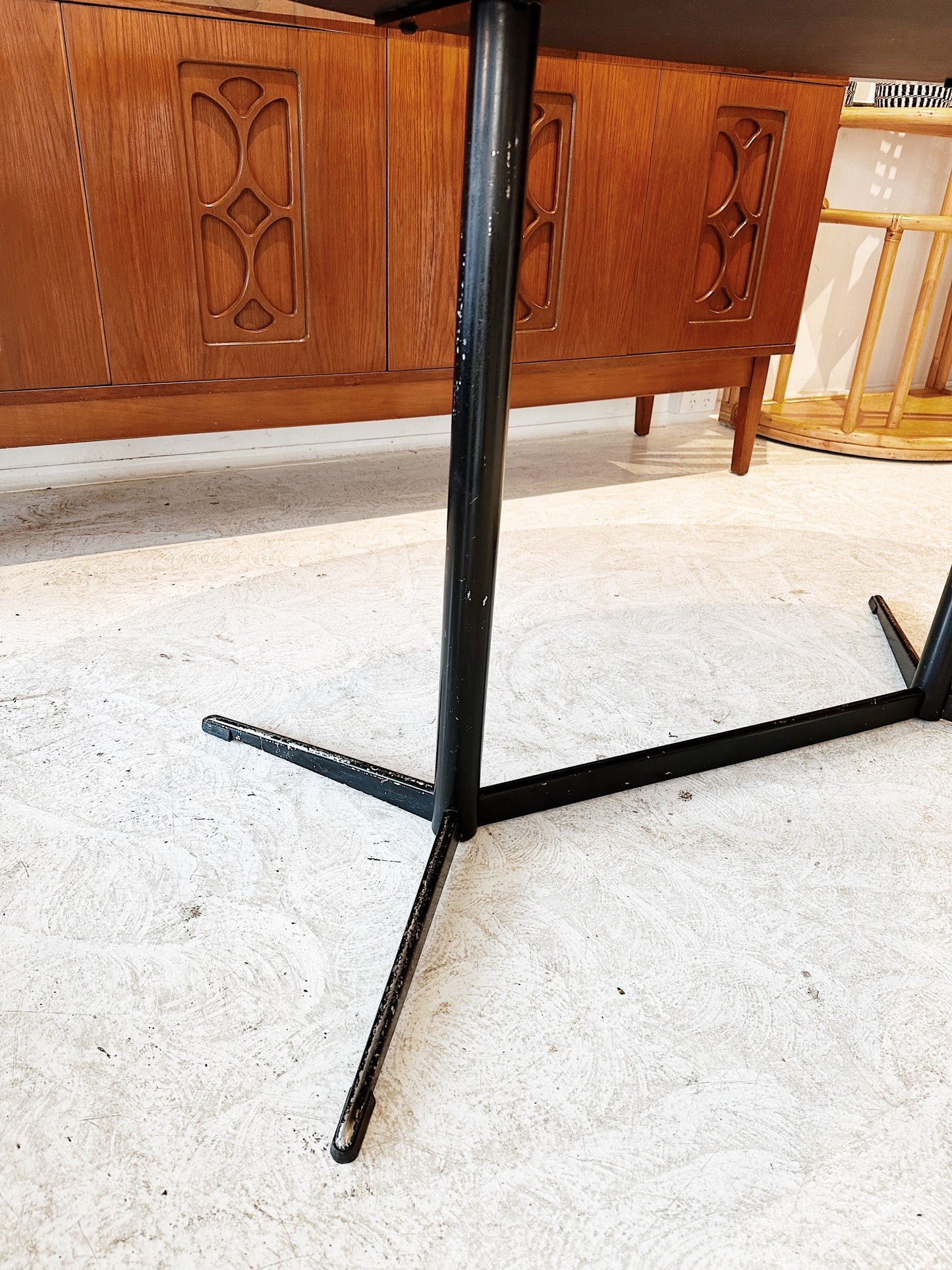 80s Vintage Ultra Furniture Smoked Glass Dining Table