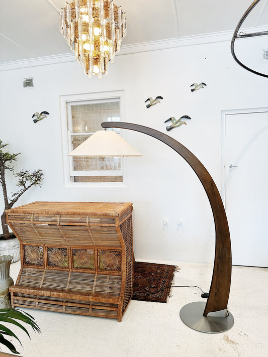 90s Italian Vintage Natuzzi Luna Floor Lamp