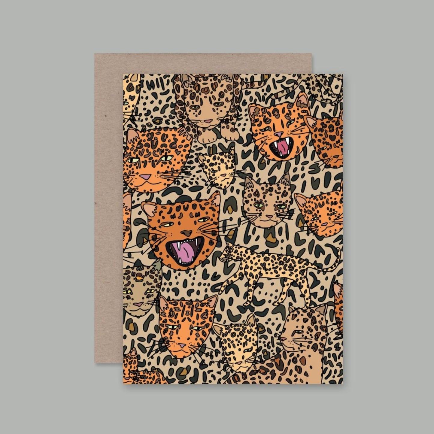 AHD Paper Co. Lots of Leopards Card