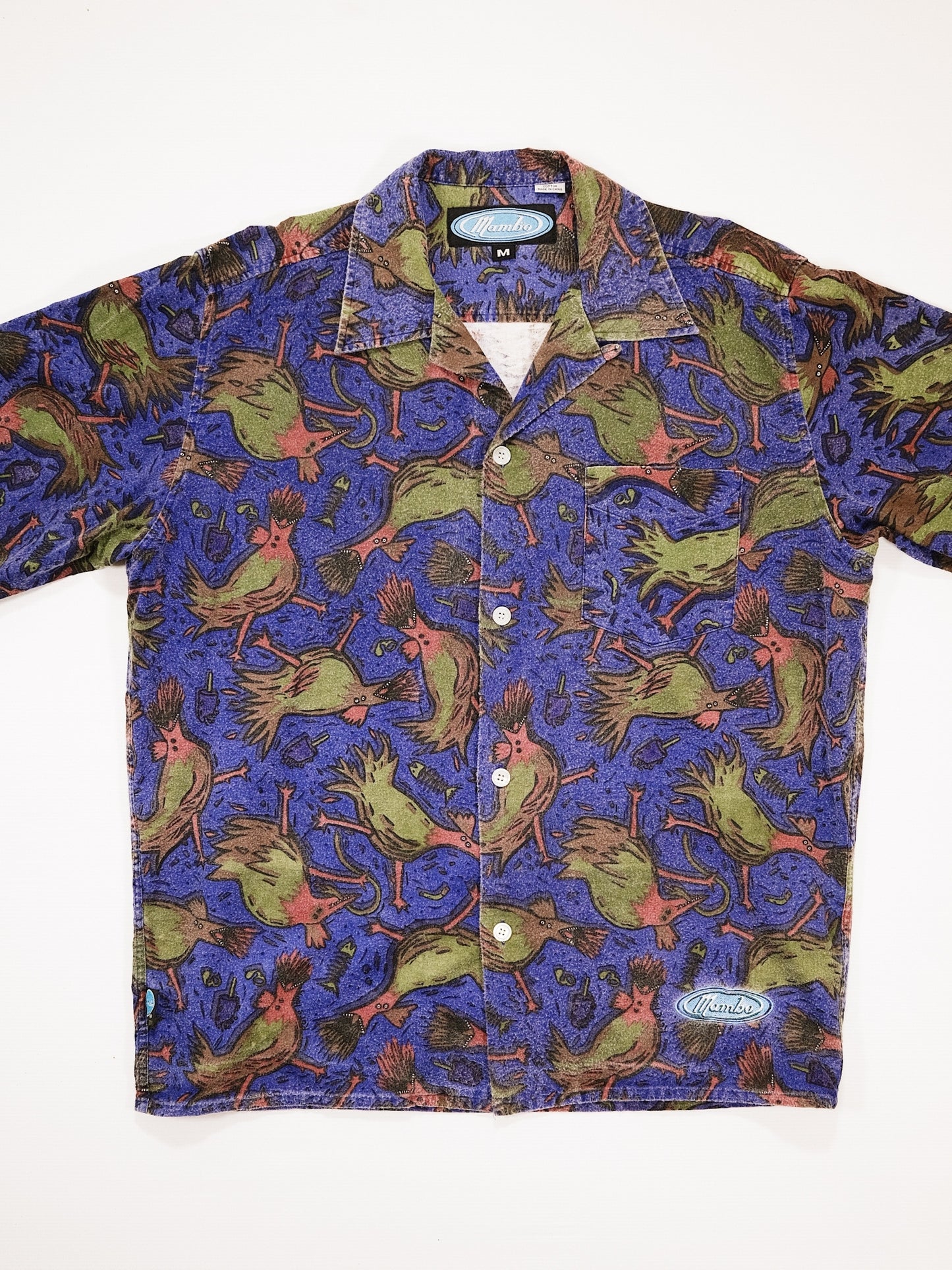 Reg Mombassa "Violent Hen" Vintage Cotton Felt Mambo Shirt 111