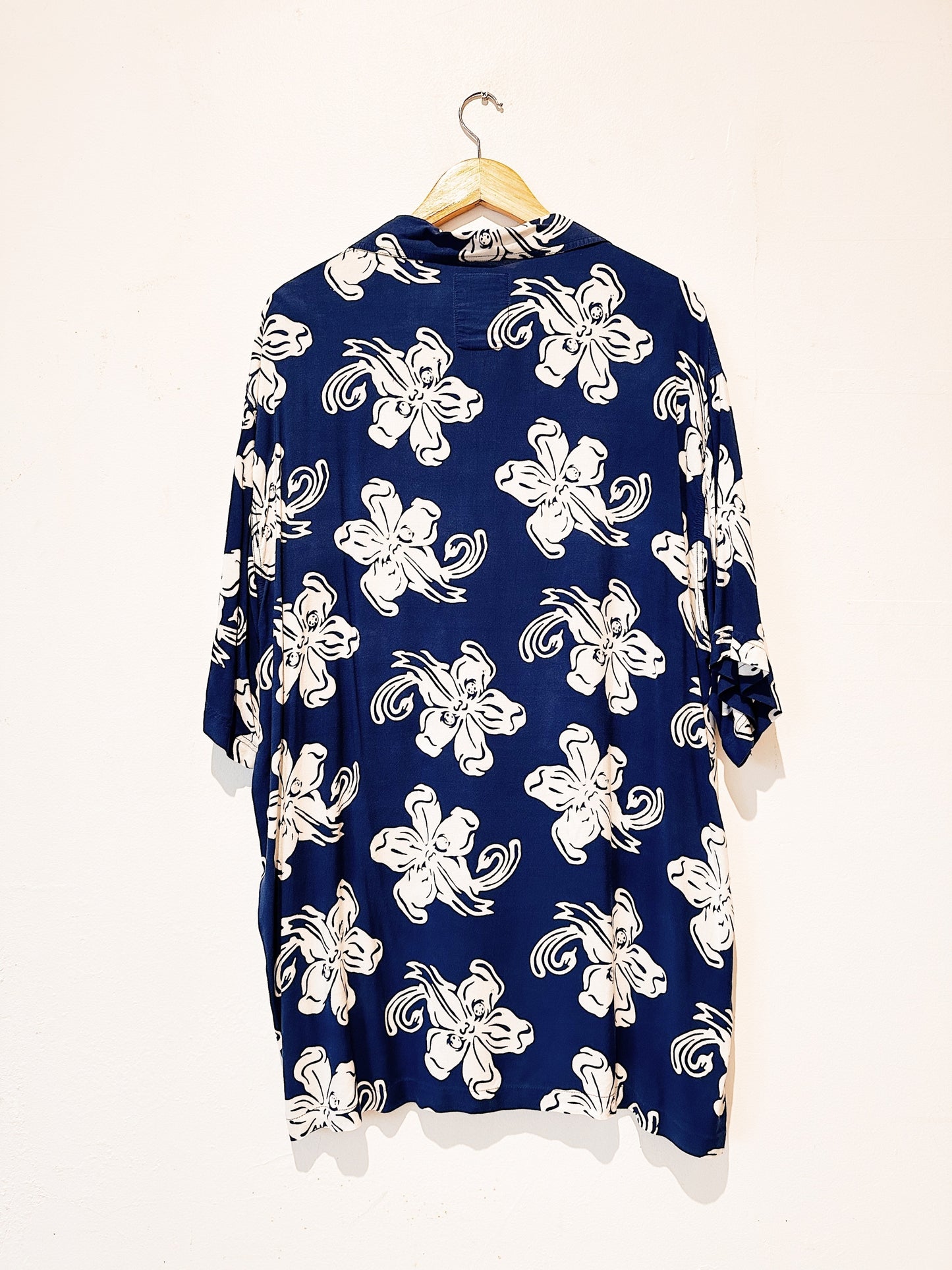 Stephen Bliss "Hyperbiscus" Vintage Mambo Loud Shirt (Blue) 82