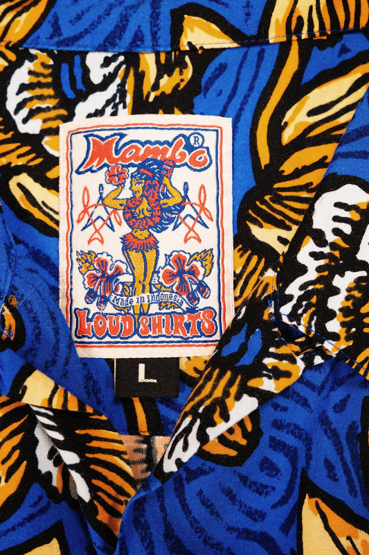 Bruce Goold "Gold Orchids" Vintage Mambo Loud Shirt (L) 84