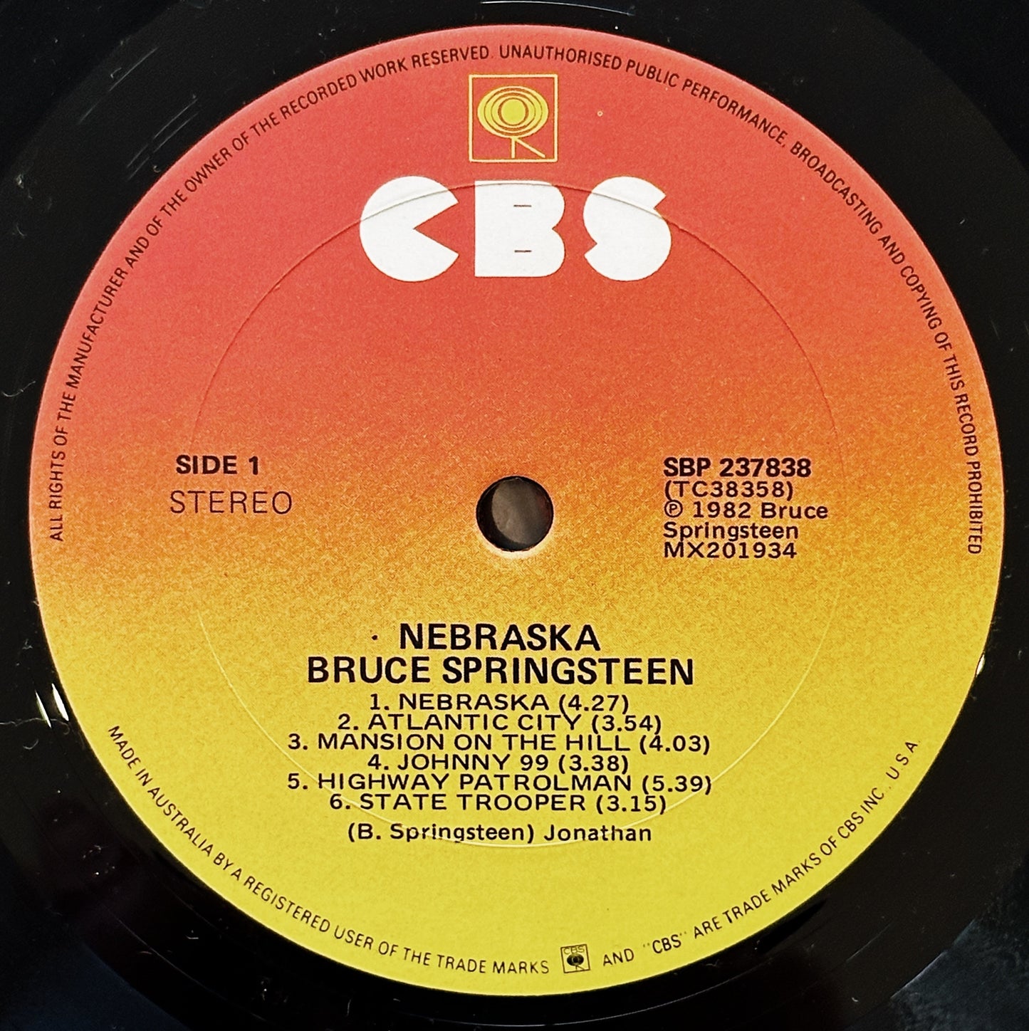Bruce Springsteen / Nebraska LP