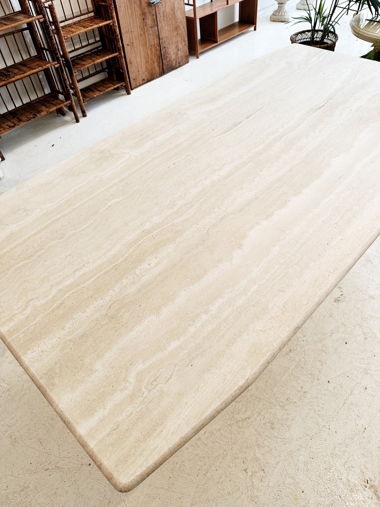 Vintage Travertine Dining Table