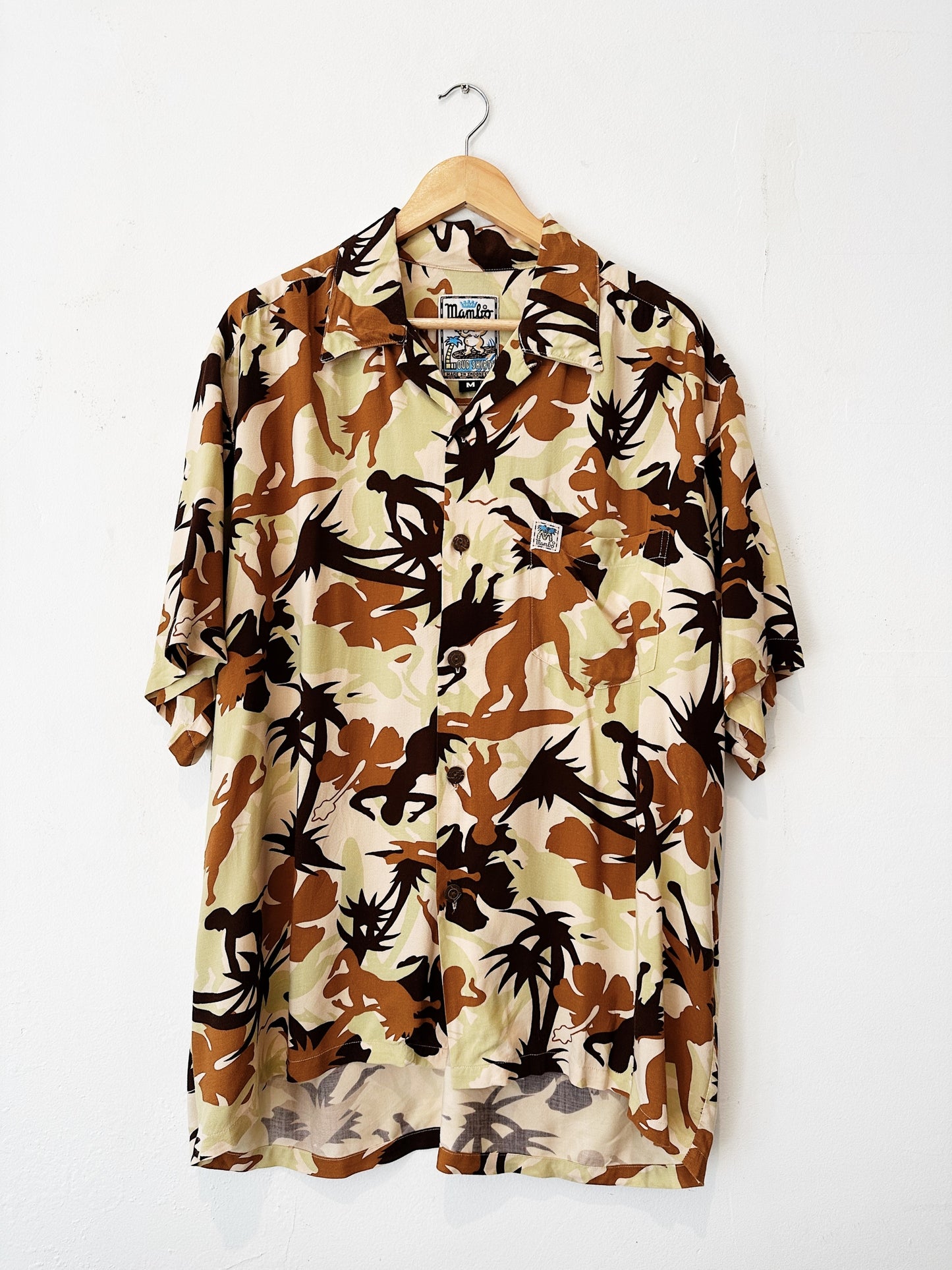 Vintage Jeff Raglus for Mambo "The Happy Family" '90s Fabric Print Loud Shirt (Copy)
