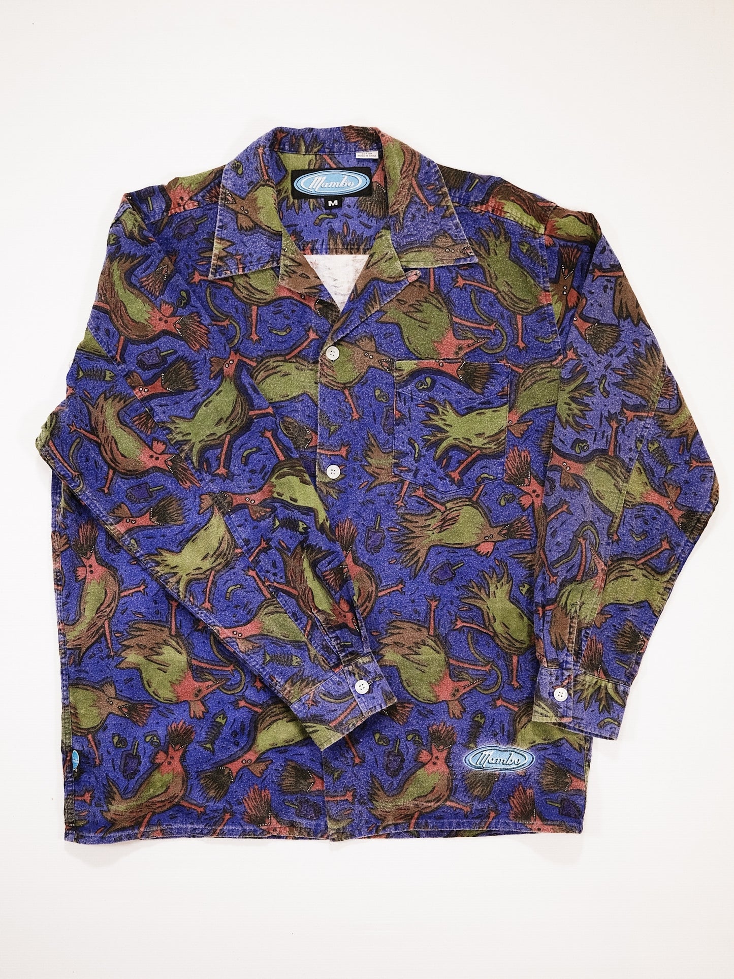Reg Mombassa "Violent Hen" Vintage Cotton Felt Mambo Shirt 111