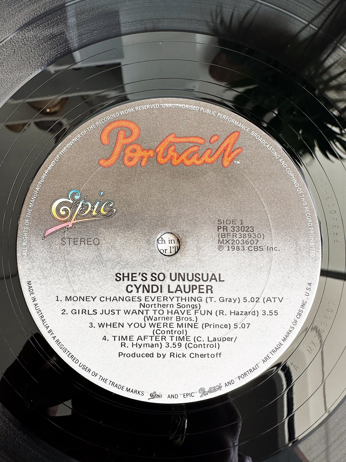 Cyndi Lauper / She's So Unusual LP