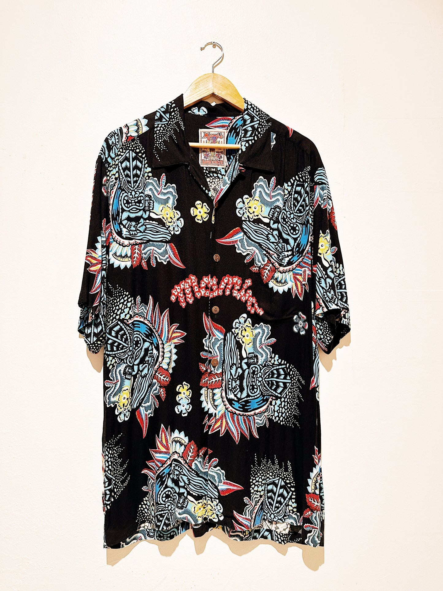 Jim Mitchell "Black Tiki" Vintage Mambo Loud Shirt 101
