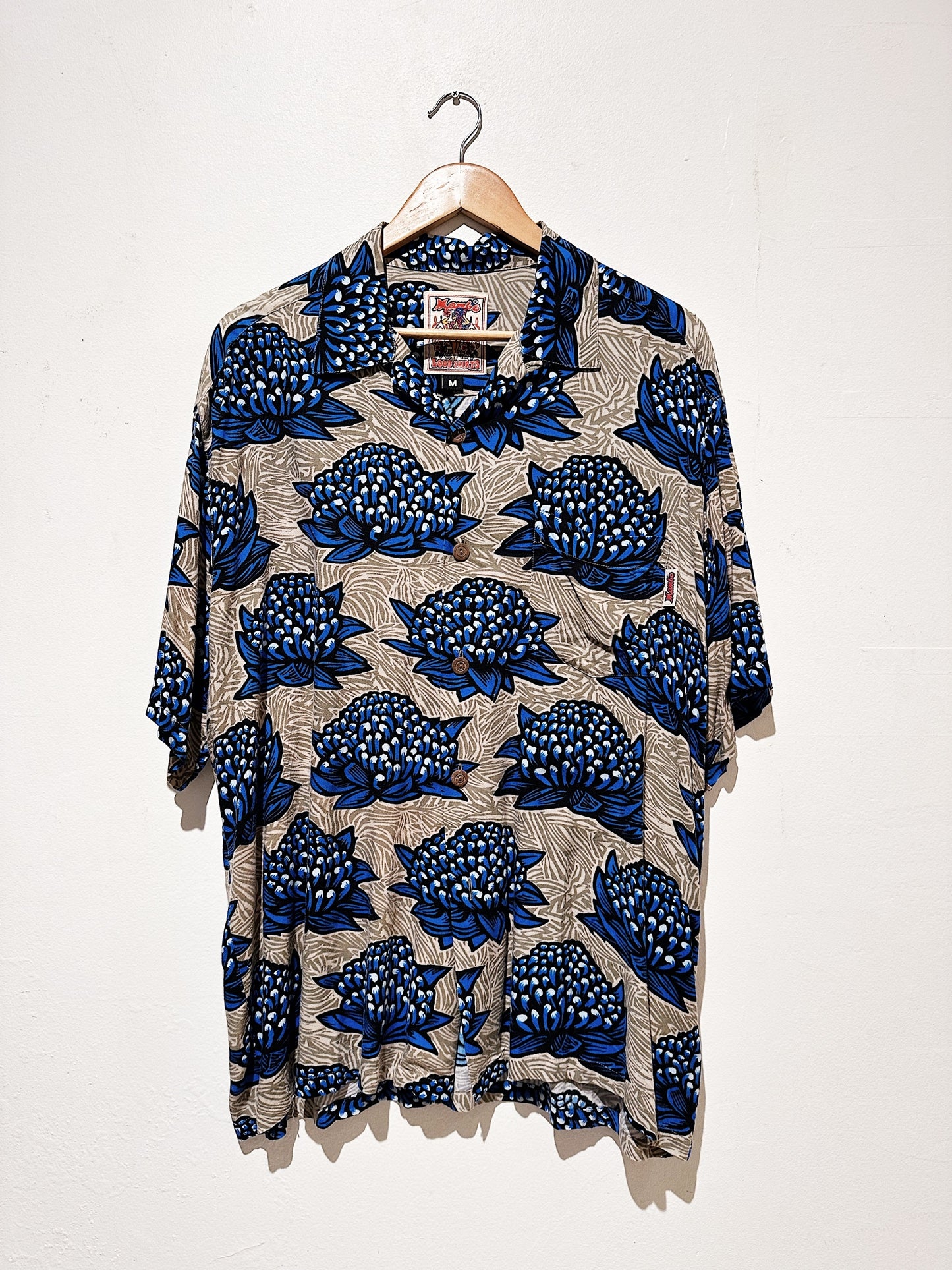 Bruce Goold "Blue Waratah" Vintage Mambo Loud Shirt 103