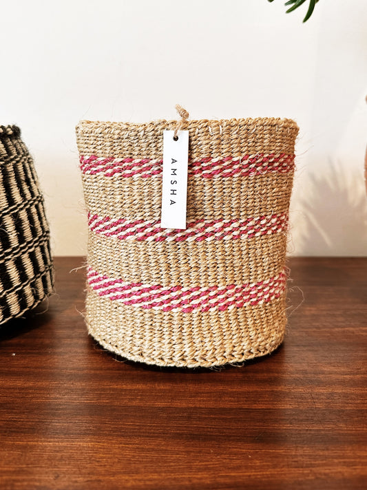Amsha Kenyan Bookshelf Storage Plant Basket / Colour