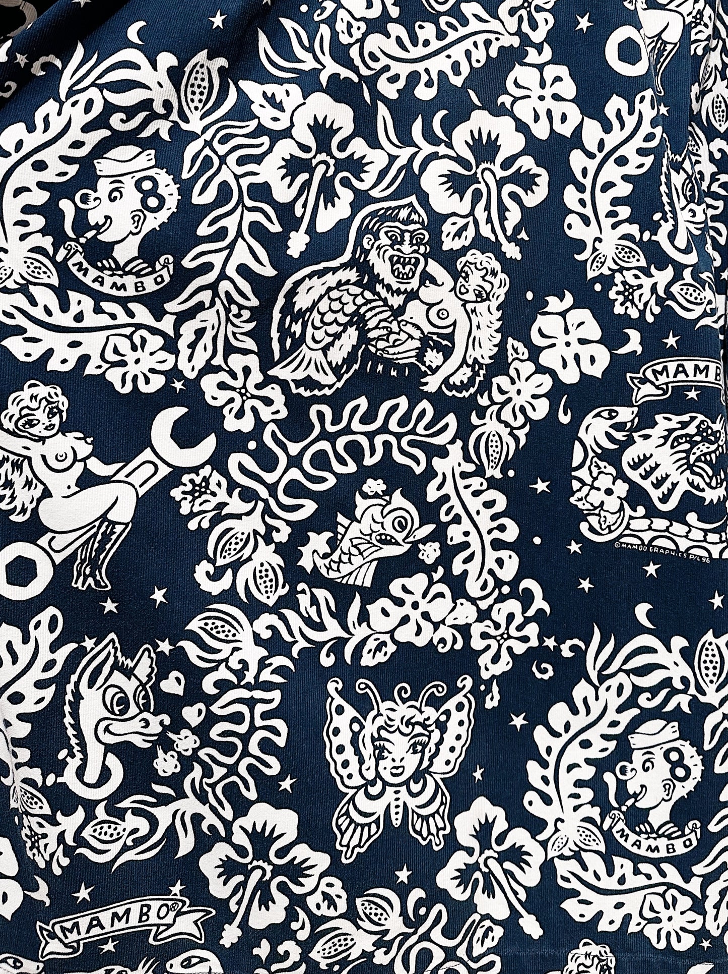 Jim Mitchell "8 Ball Sailor" Vintage Mambo Flat Cord Shirt 110