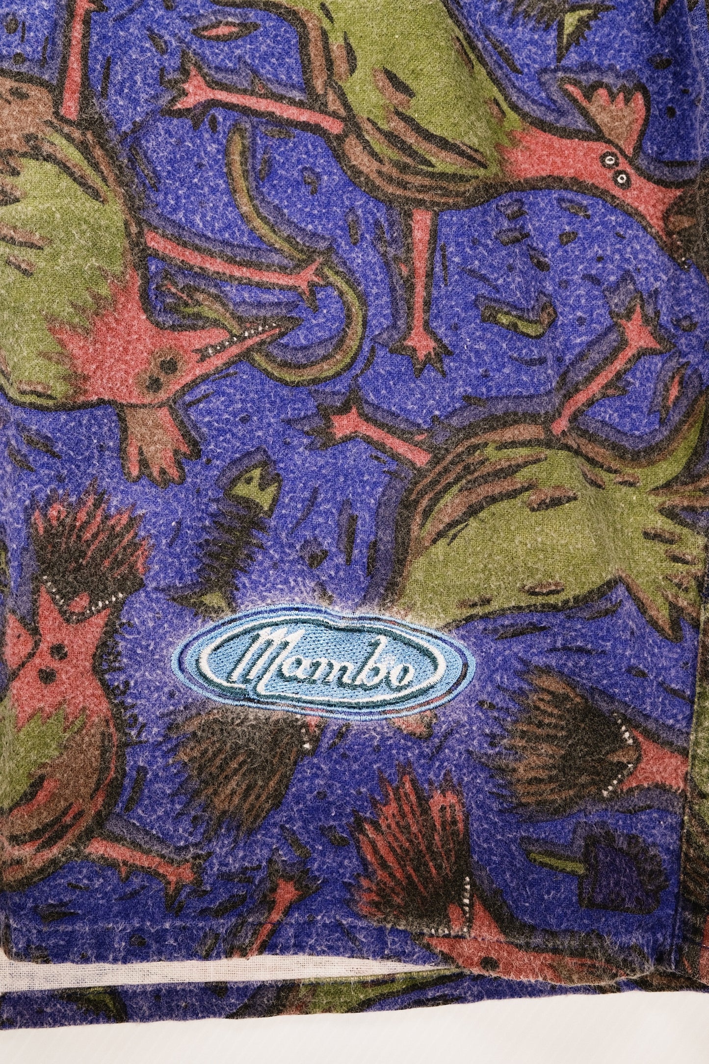 Reg Mombassa "Violent Hen" Vintage Cotton Felt Mambo Shirt 111