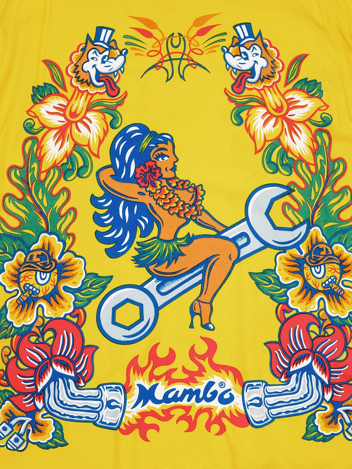 Jim Mitchell "Lady Luck" Vintage Mambo Loud Shirt 36