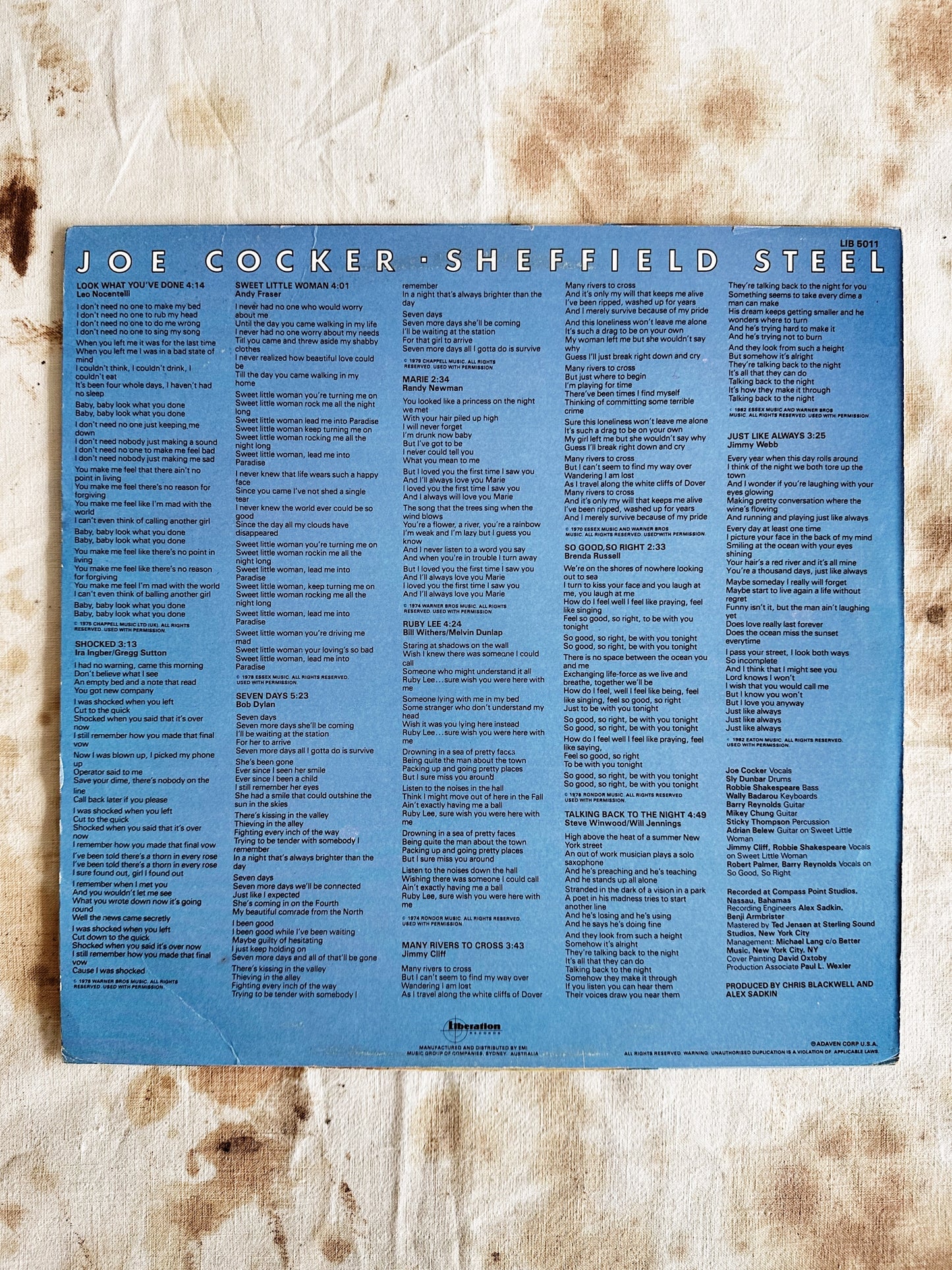 Joe Cocker / Sheffield Steel LP