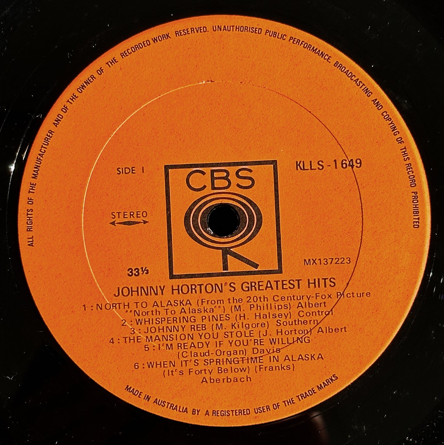 Johnny Horton / Johnny Horton's Greatest Hits LP