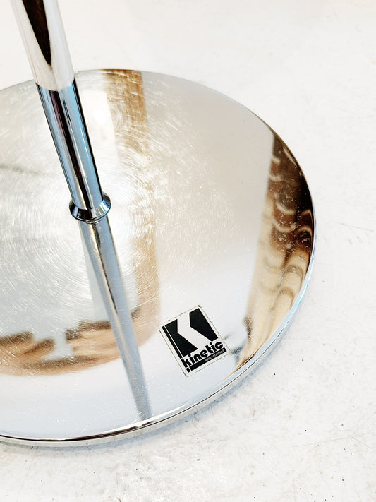 Vintage Kinetic Living Concept Glass & Chrome Floor Lamp