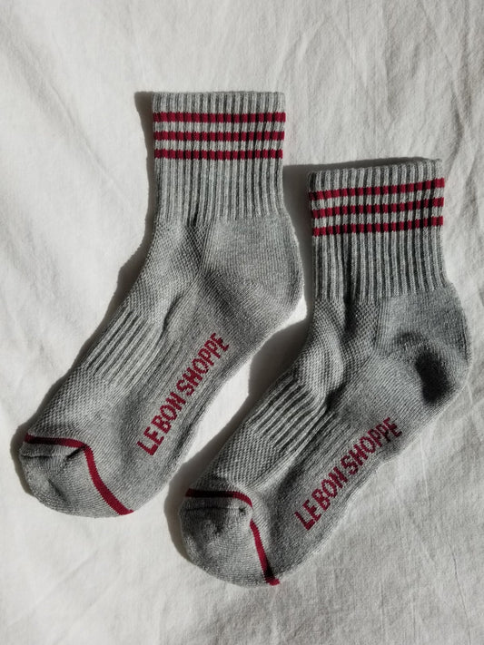 Le Bon Shoppe Girlfriend Socks / Heather Grey
