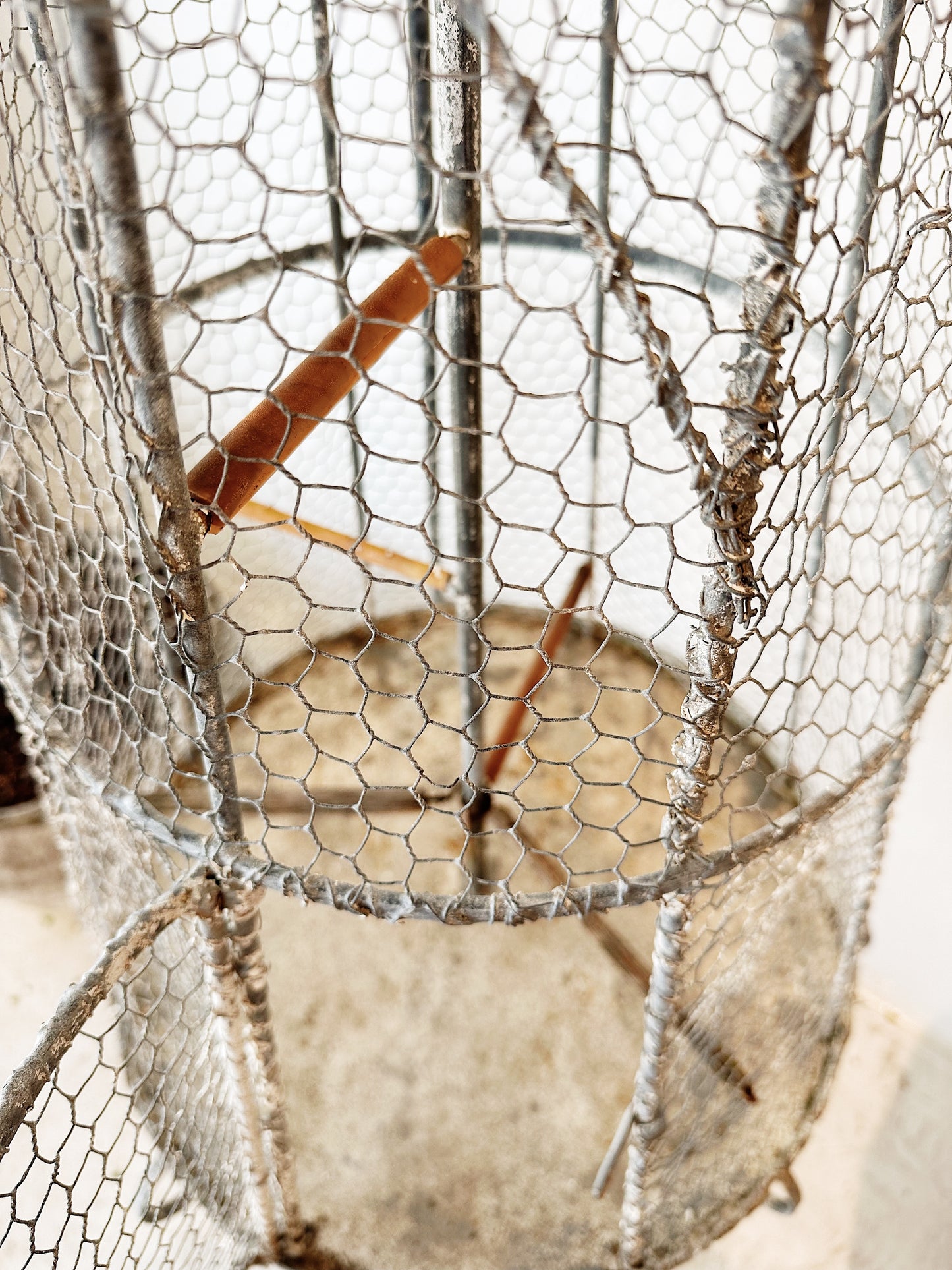 Unique Mid Century Stand-Hanging Birdcage