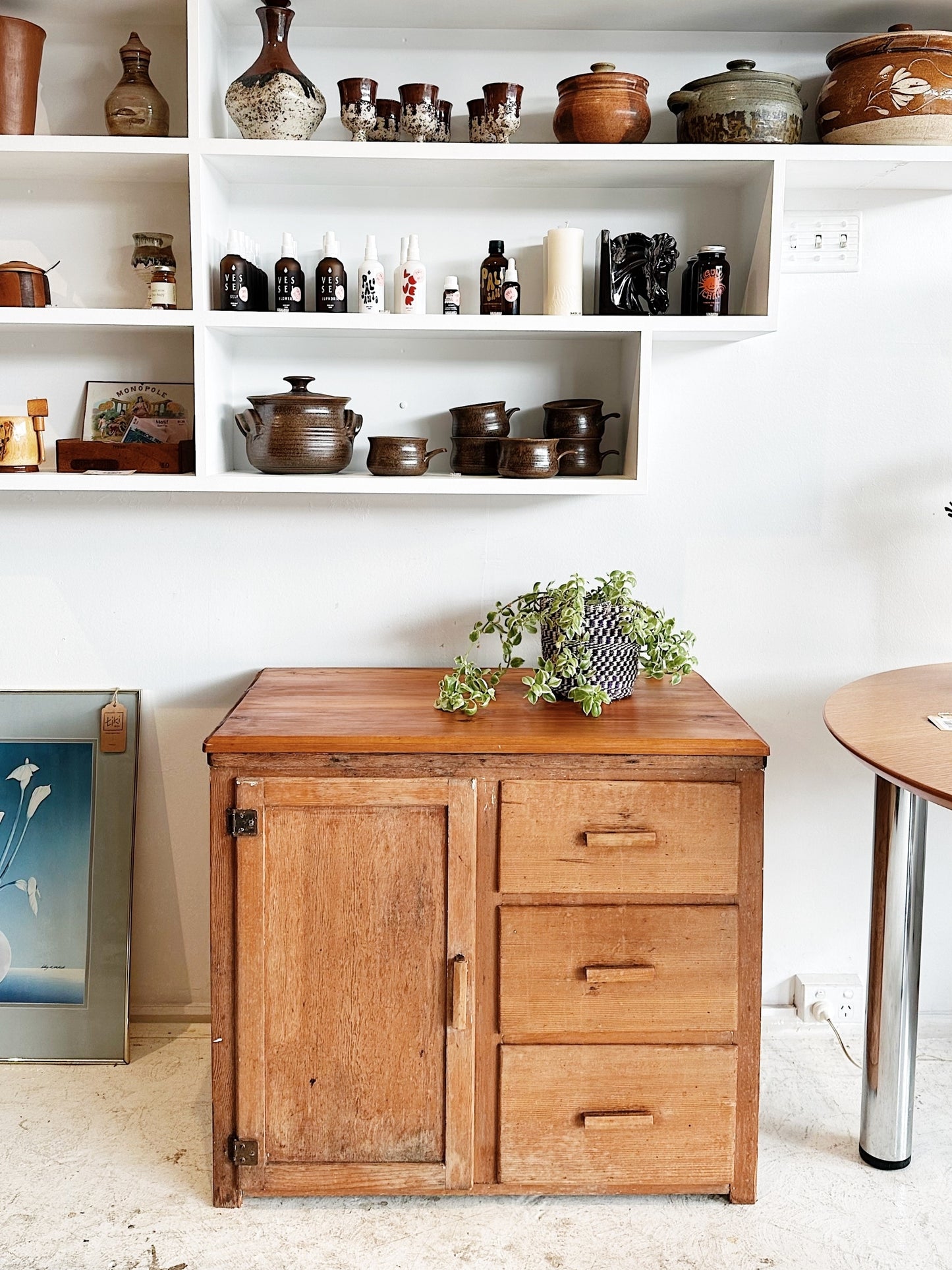 Old English Pine Potters Cupboard