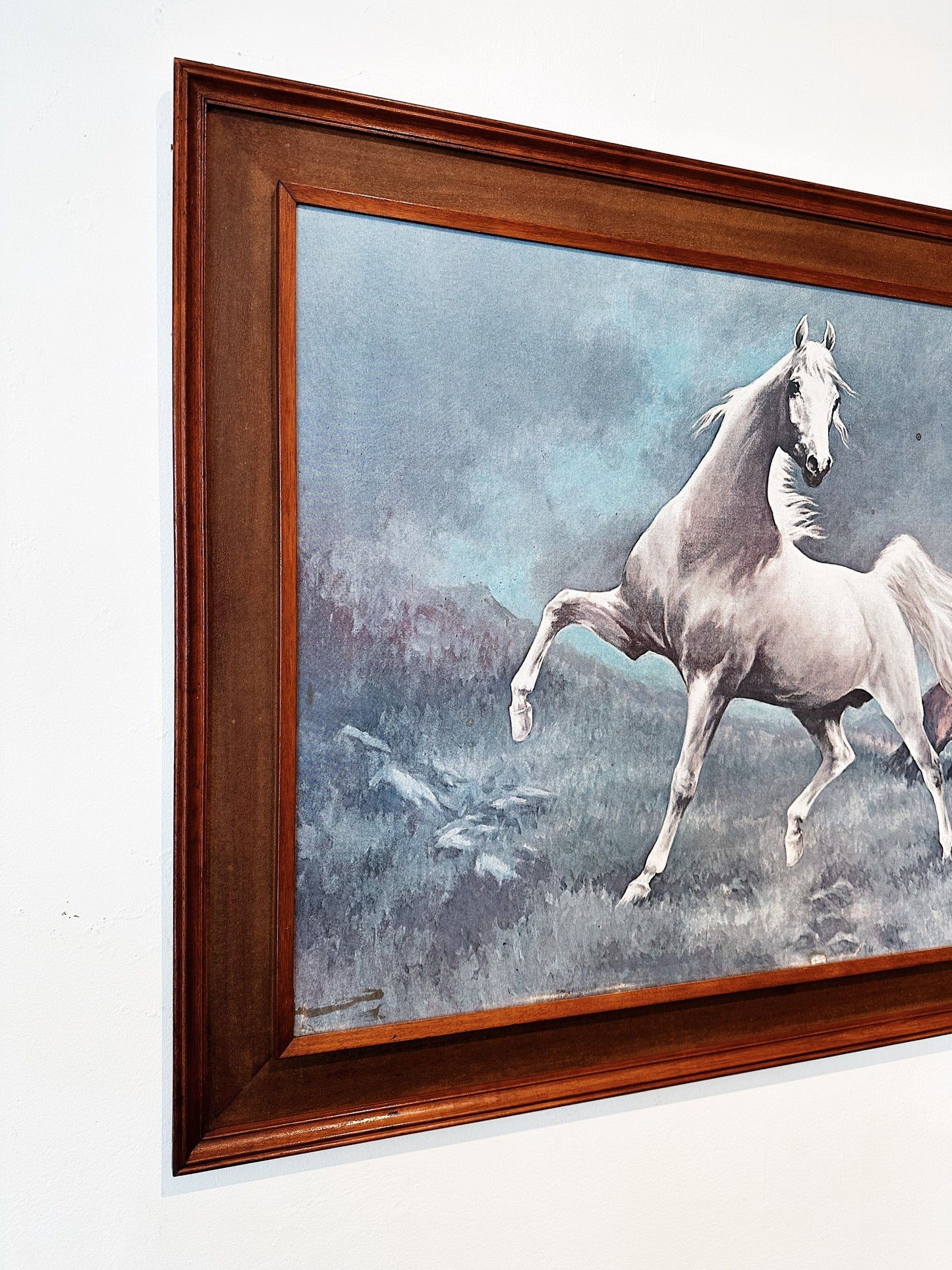 Vintage P. Fullerton Mid Century Wild Horses Print