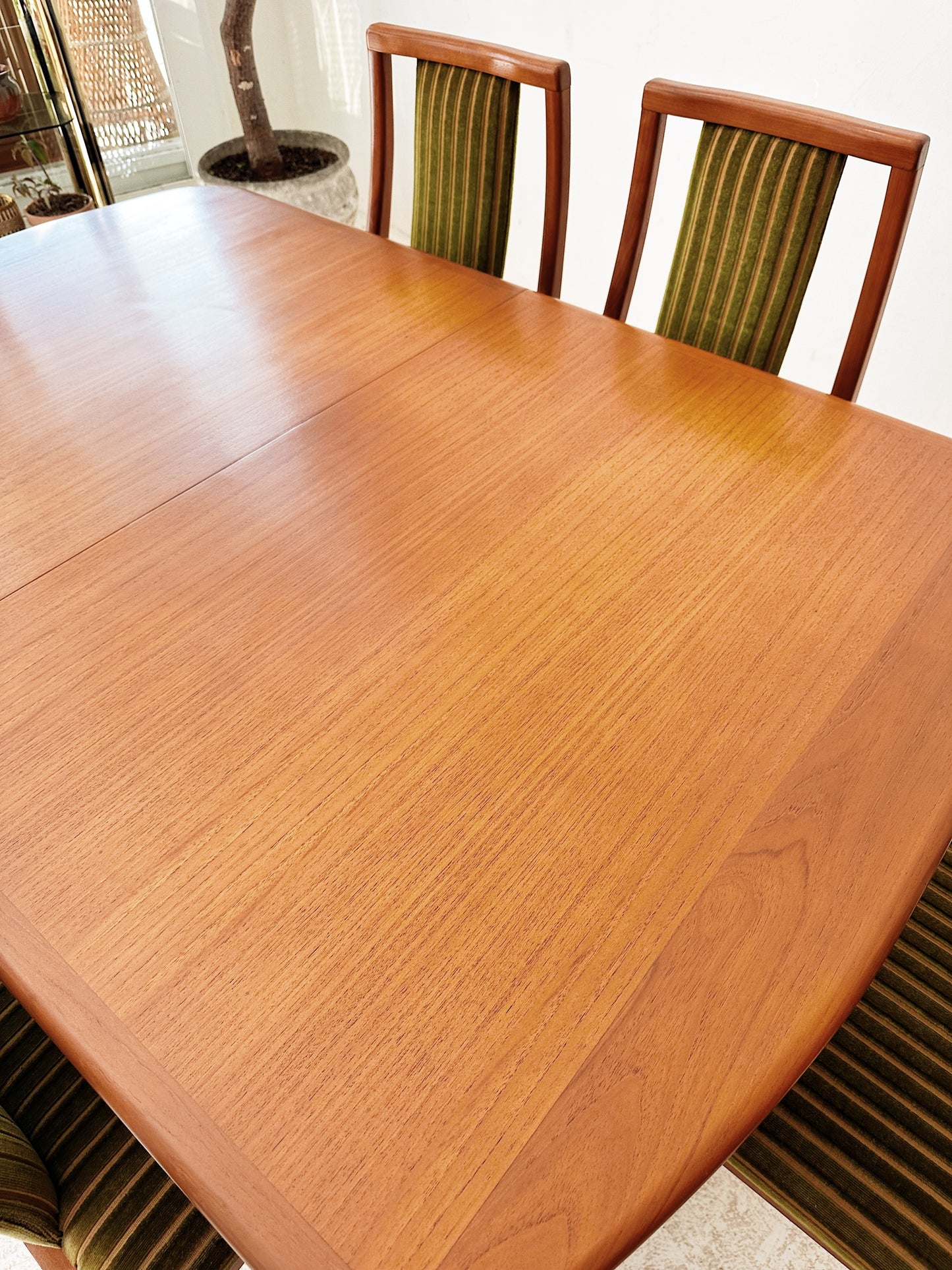 Parker Chiswell Style Teak & Cord Extendable Dining Set