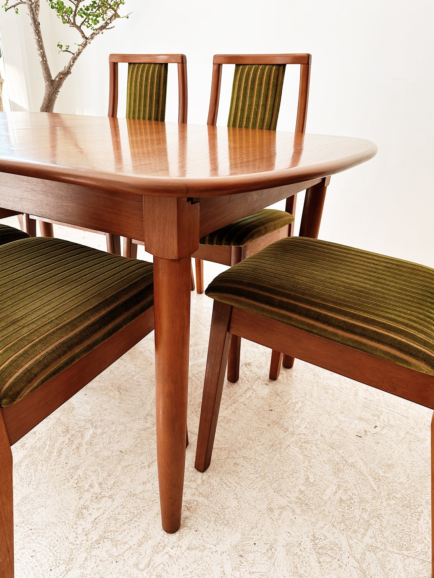 Parker Chiswell Style Teak & Cord Extendable Dining Set