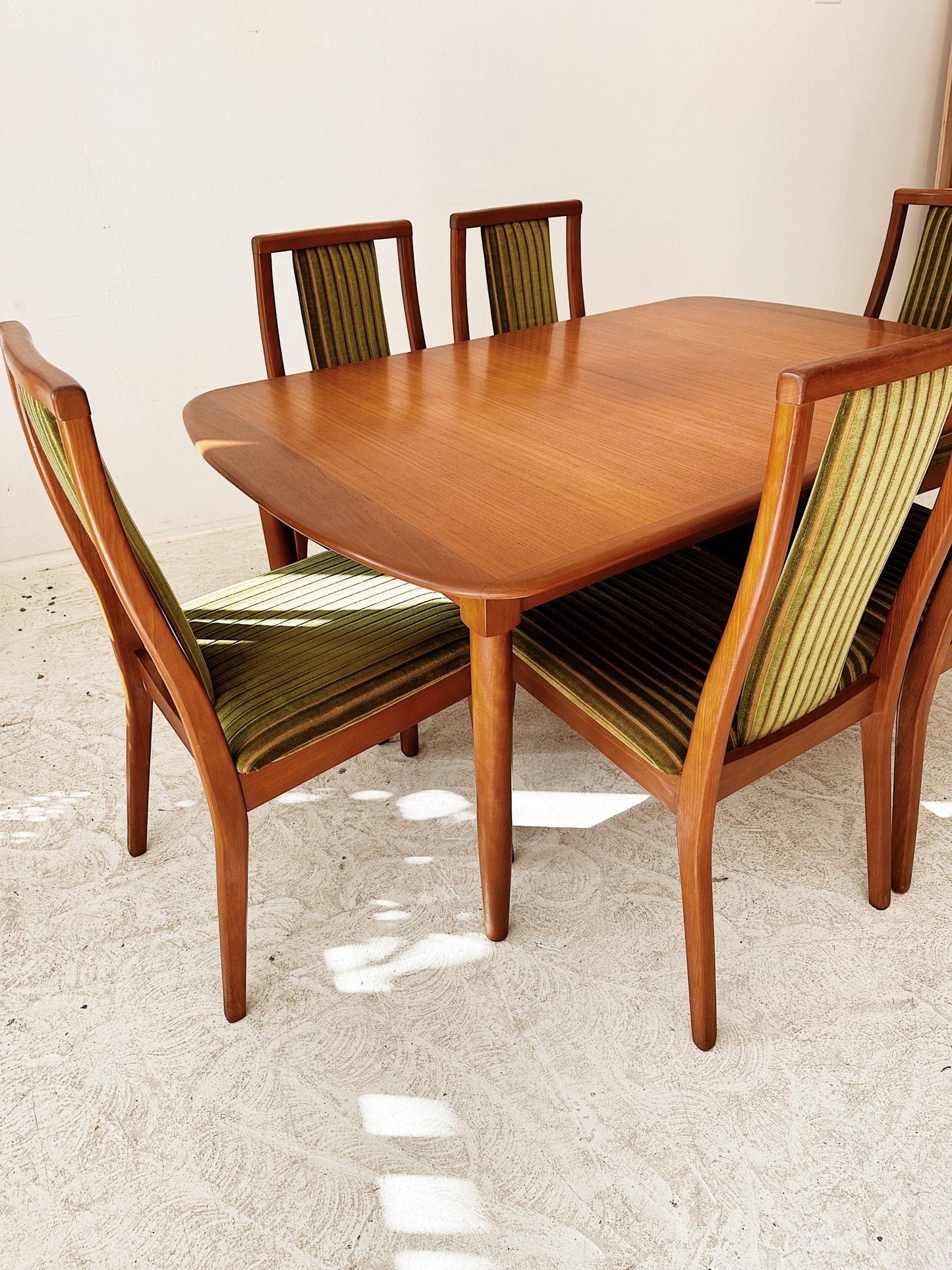 Parker Chiswell Style Teak & Cord Extendable Dining Set