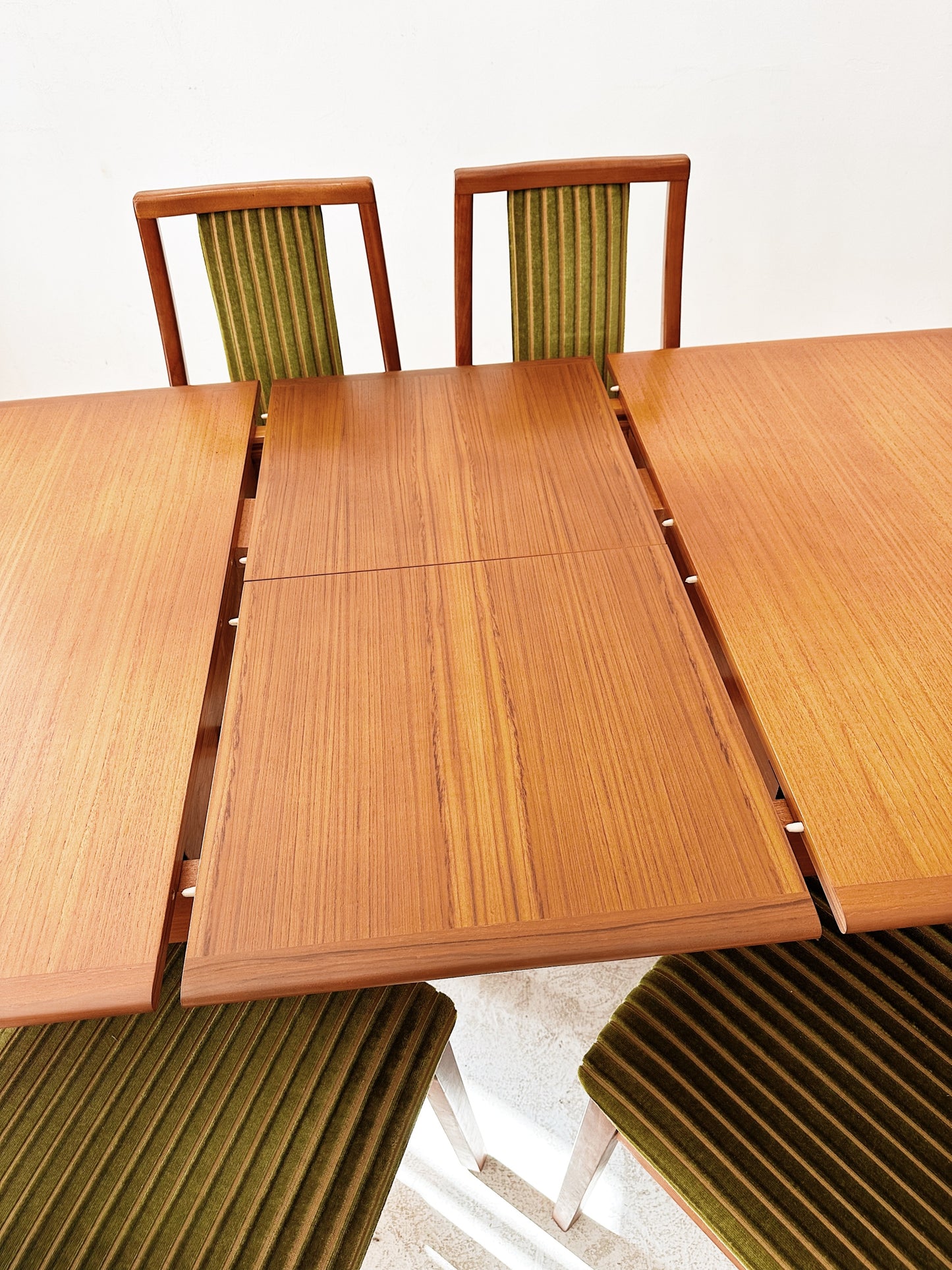 Parker Chiswell Style Teak & Cord Extendable Dining Set