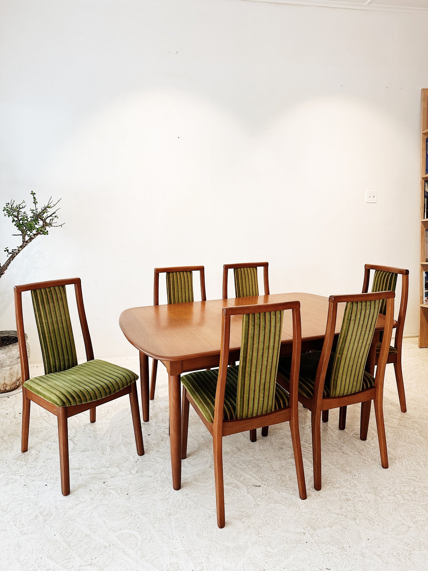 Parker Chiswell Style Teak & Cord Extendable Dining Set