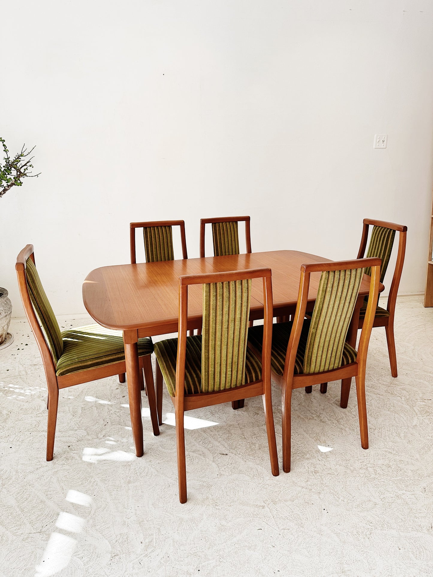 Parker Chiswell Style Teak & Cord Extendable Dining Set