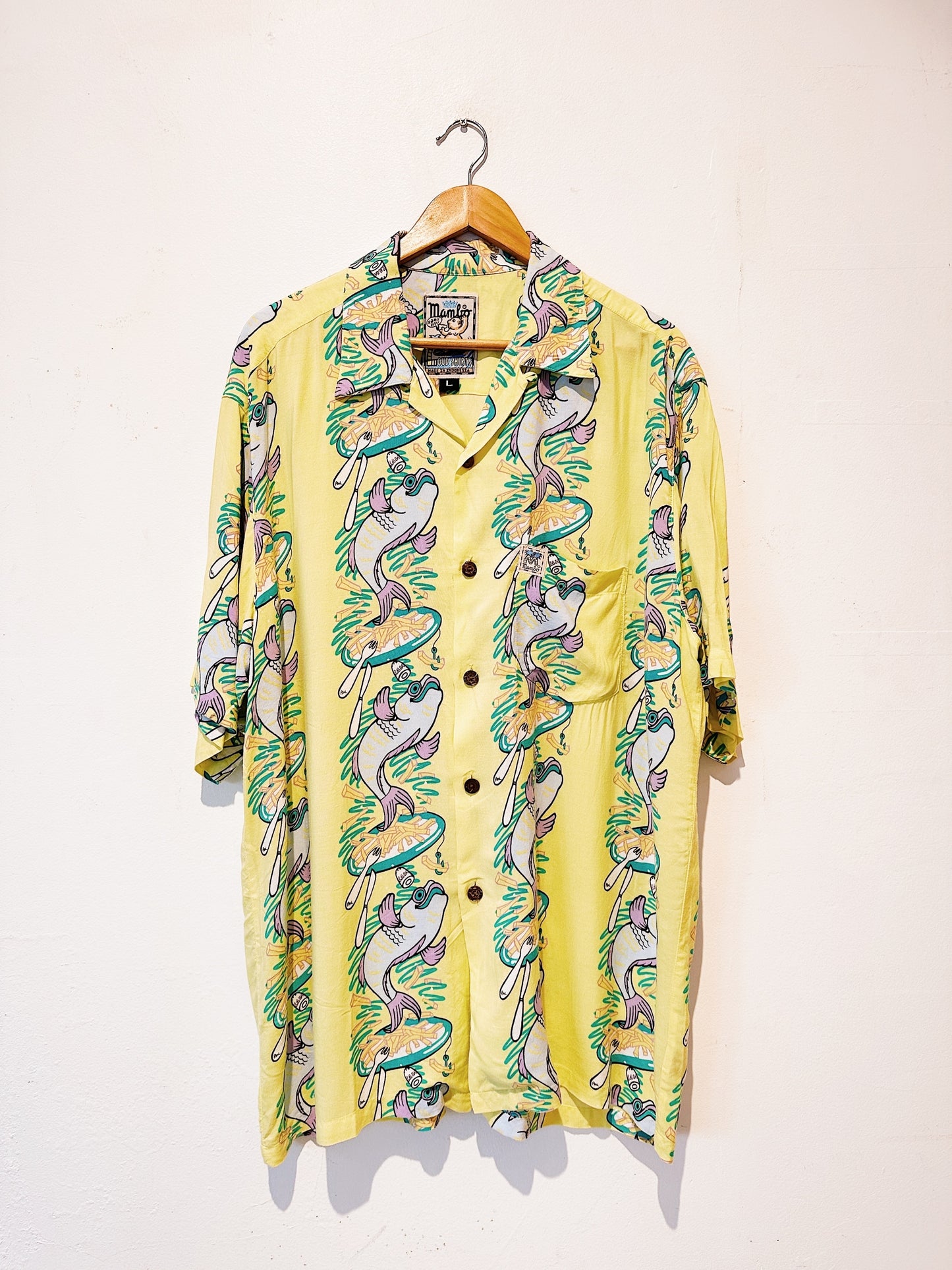 Paul McNeil "Fish & Chips" Vintage Mambo Loud Shirt 80