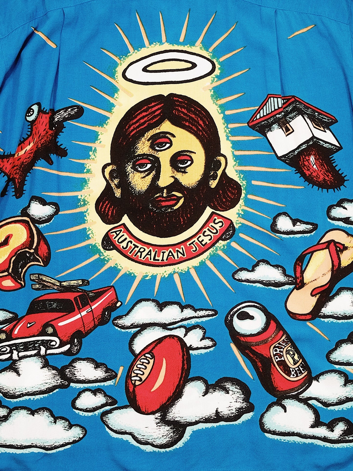 Reg Mombassa "Australian Jesus" Vintage Mambo Loud Shirt 28