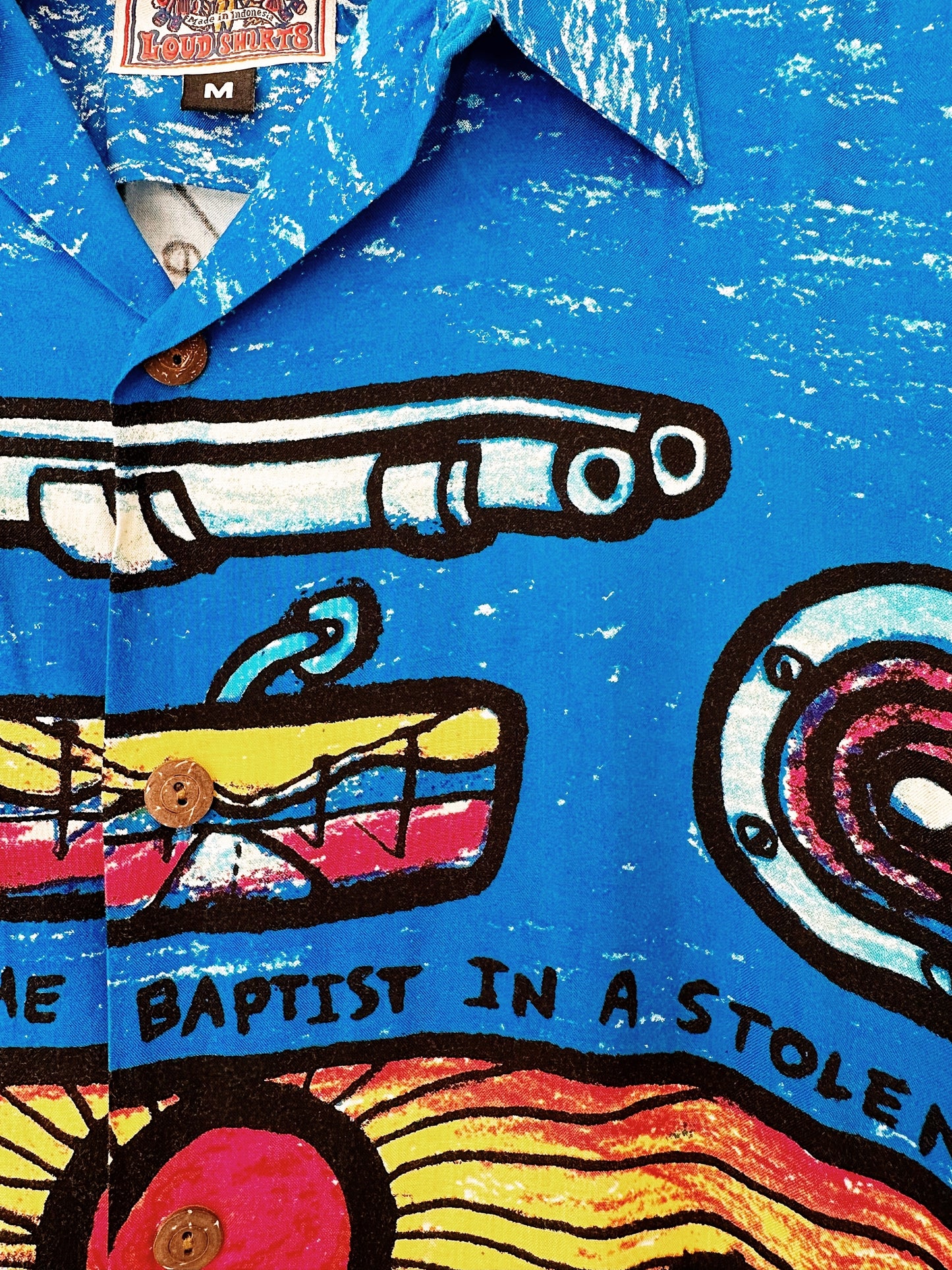 Reg Mombassa "Ned Kelly and John The Baptist In A Stolen Truck" Vintage Mambo Loud Shirt 14