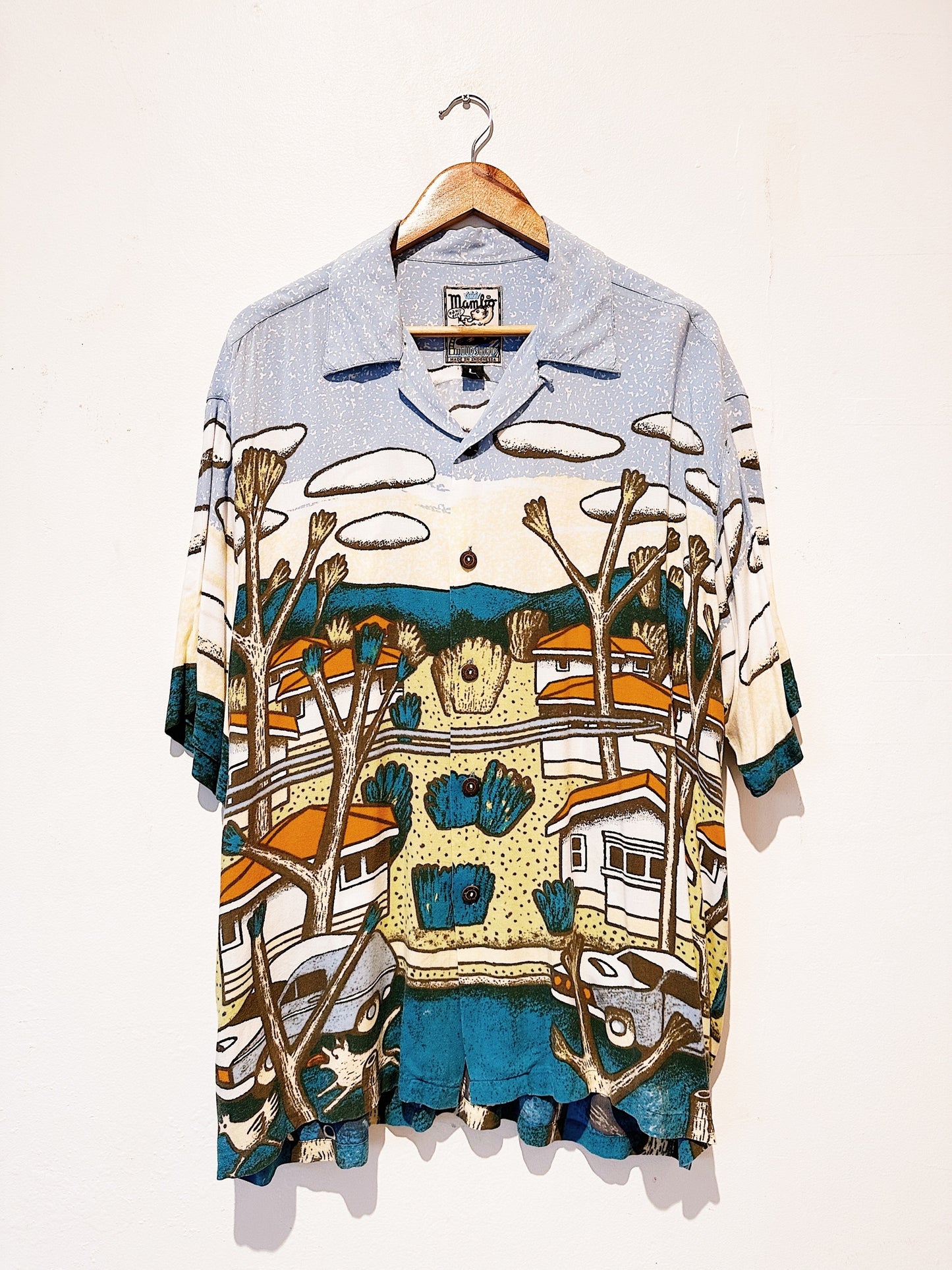 Reg Mombassa "Suburban Landscape" Vintage Mambo Loud Shirt 87